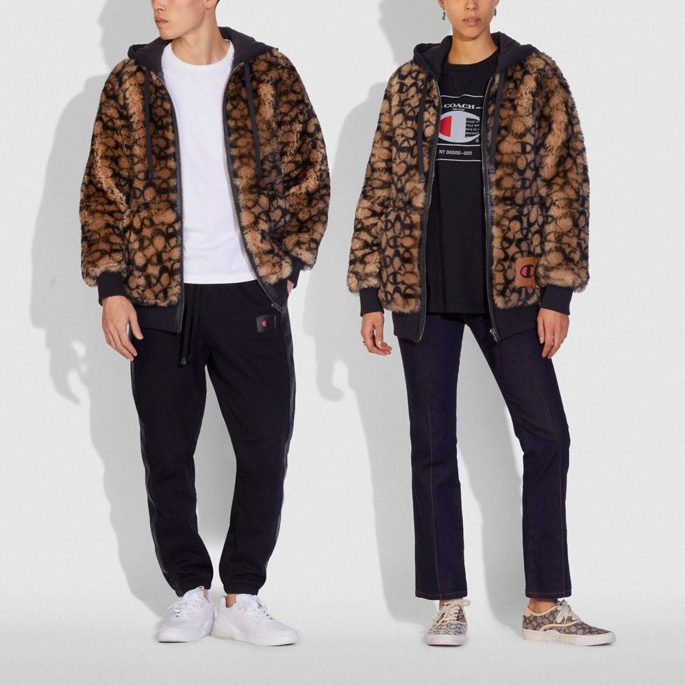 champion shearling hoodie