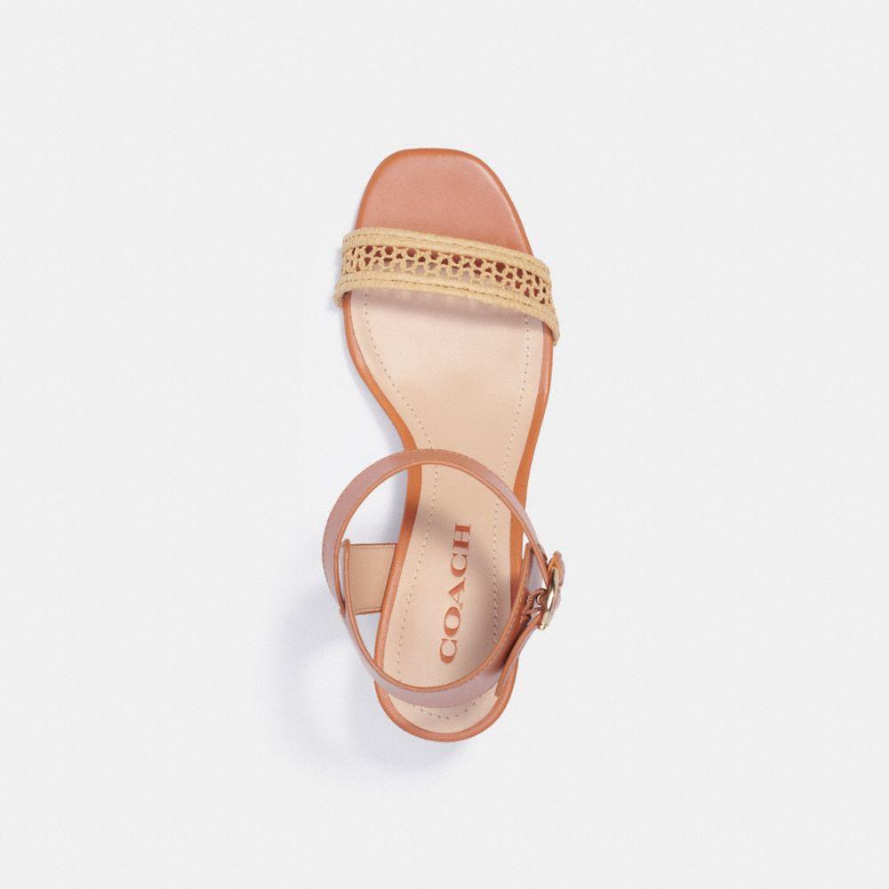 coach silver sandals