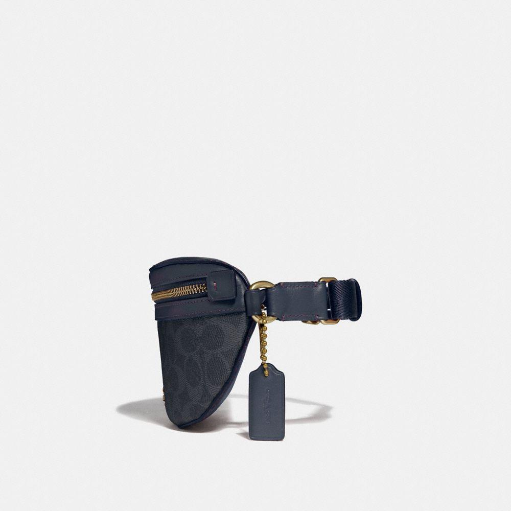 COACH Belt Bag In Signature Canvas in Charcoal/Midnight Navy/Gold (Blue) -  Lyst