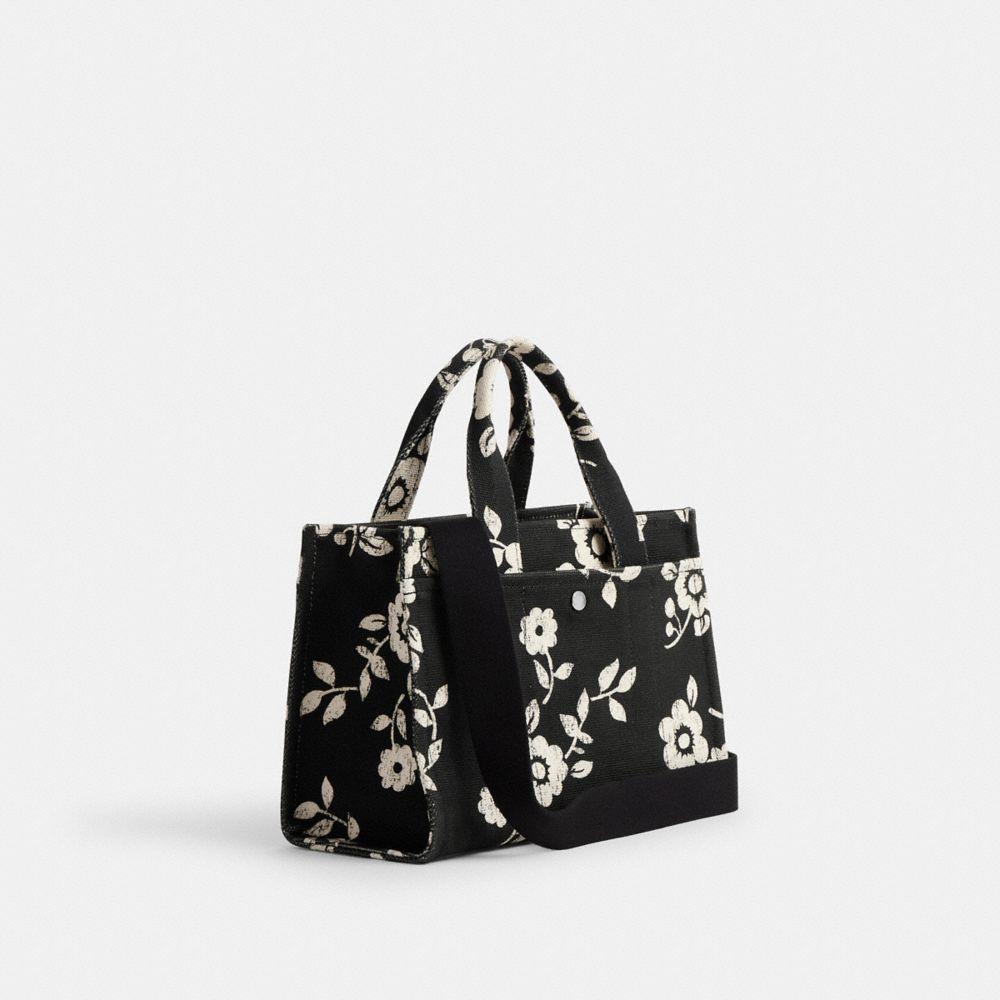 COACH Cargo Tote Bag 26 With Floral Print in Black | Lyst