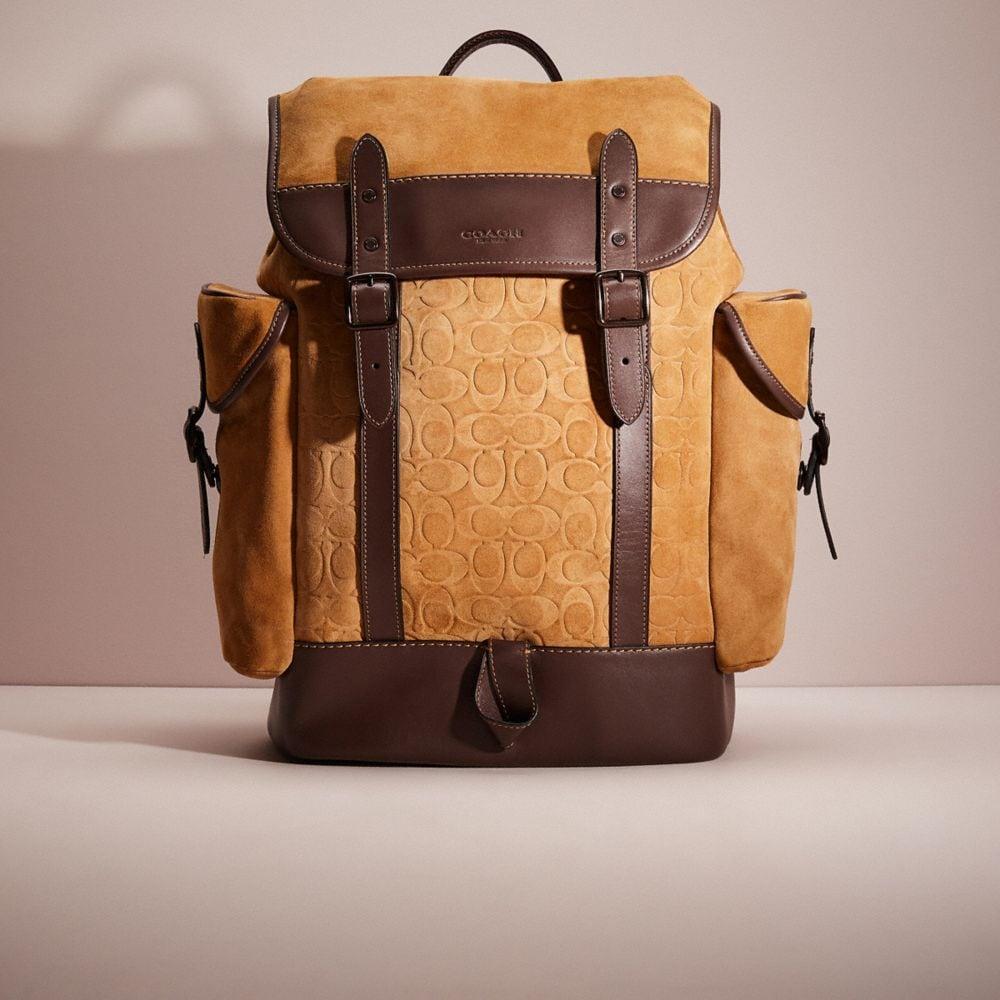 COACH Restored Hitch Backpack In Signature Suede in Brown for Men Lyst