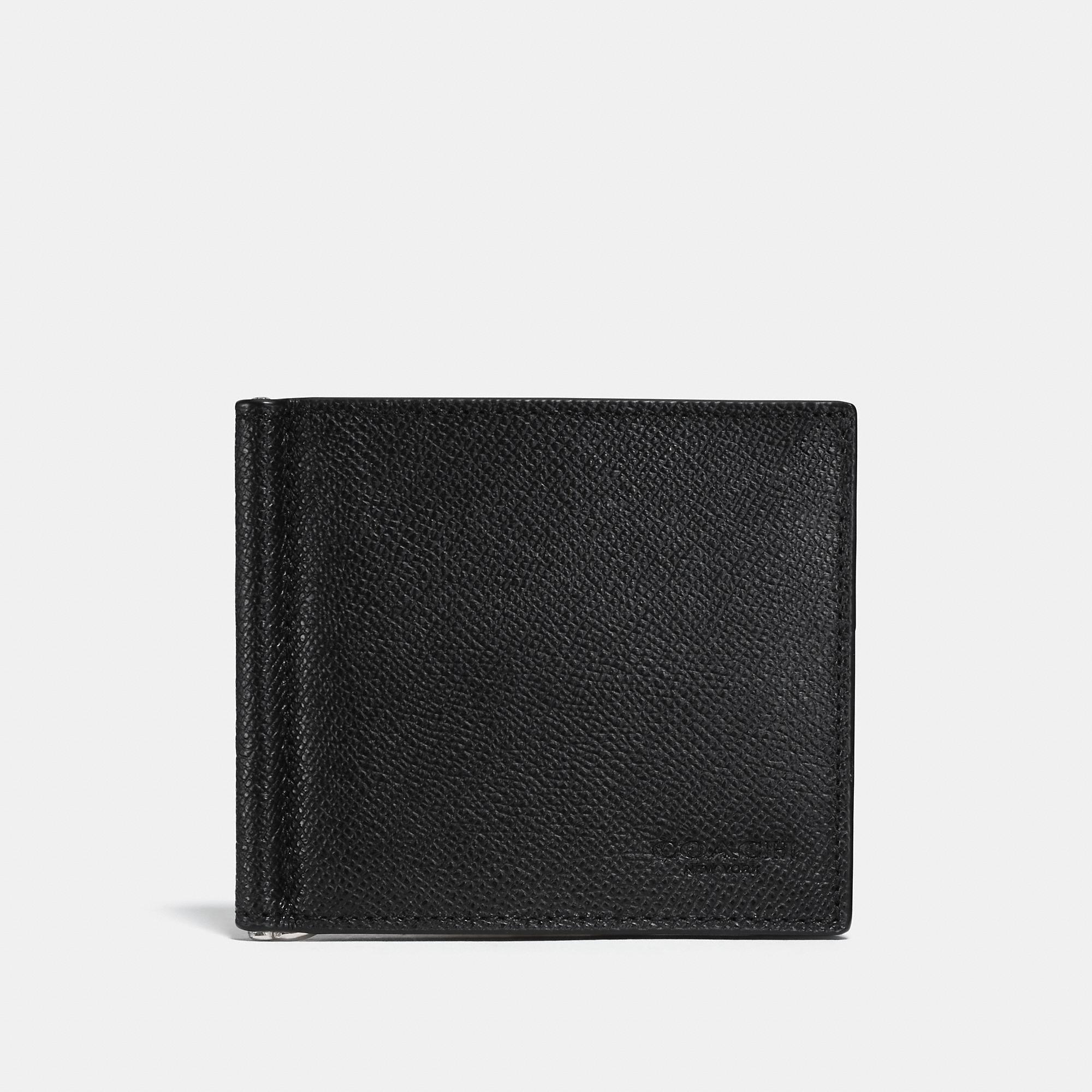 COACH Money Clip Billfold in Black for Men | Lyst