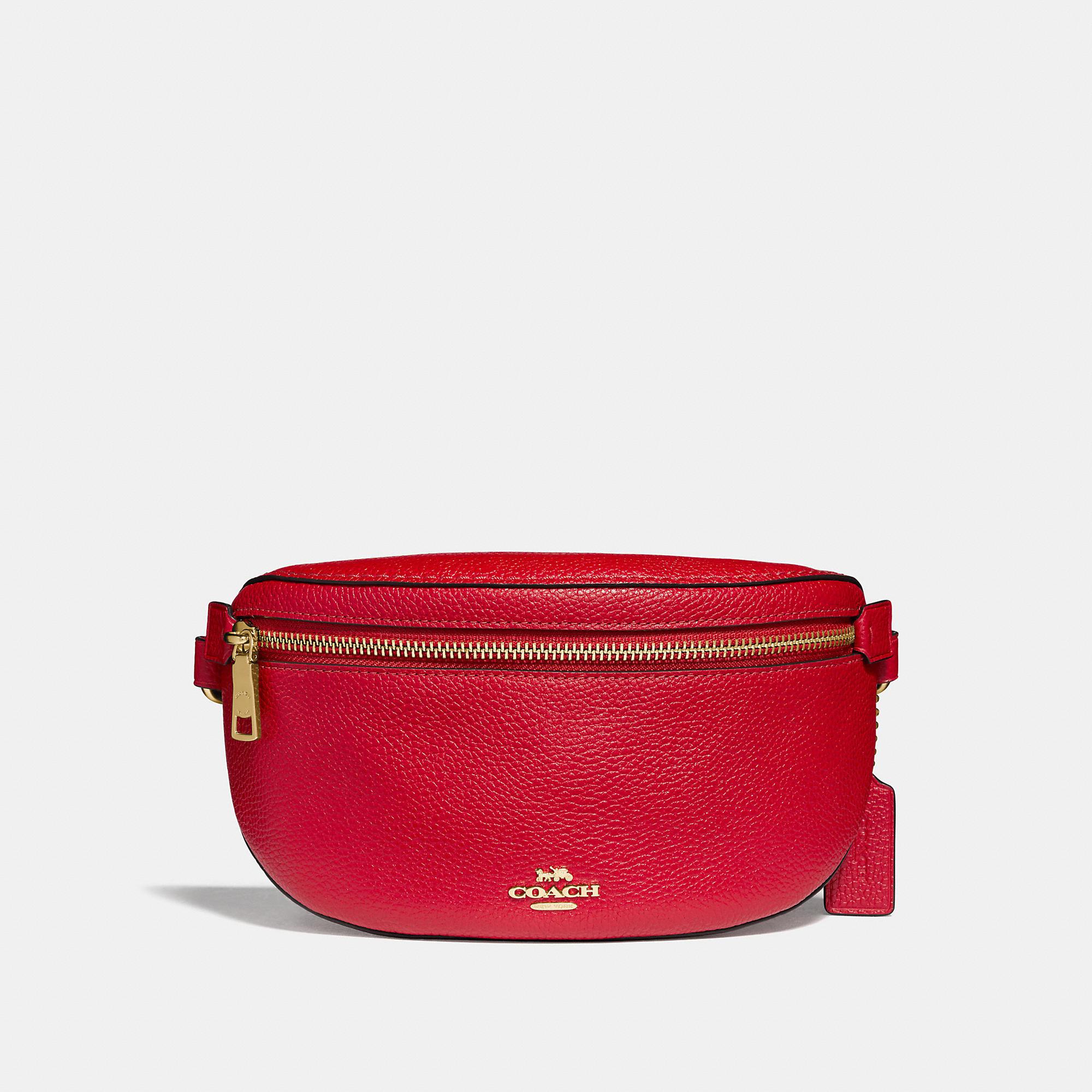 3-in-1 Red Leather Belt Bag UNISEX Leather Crossbody Bag 
