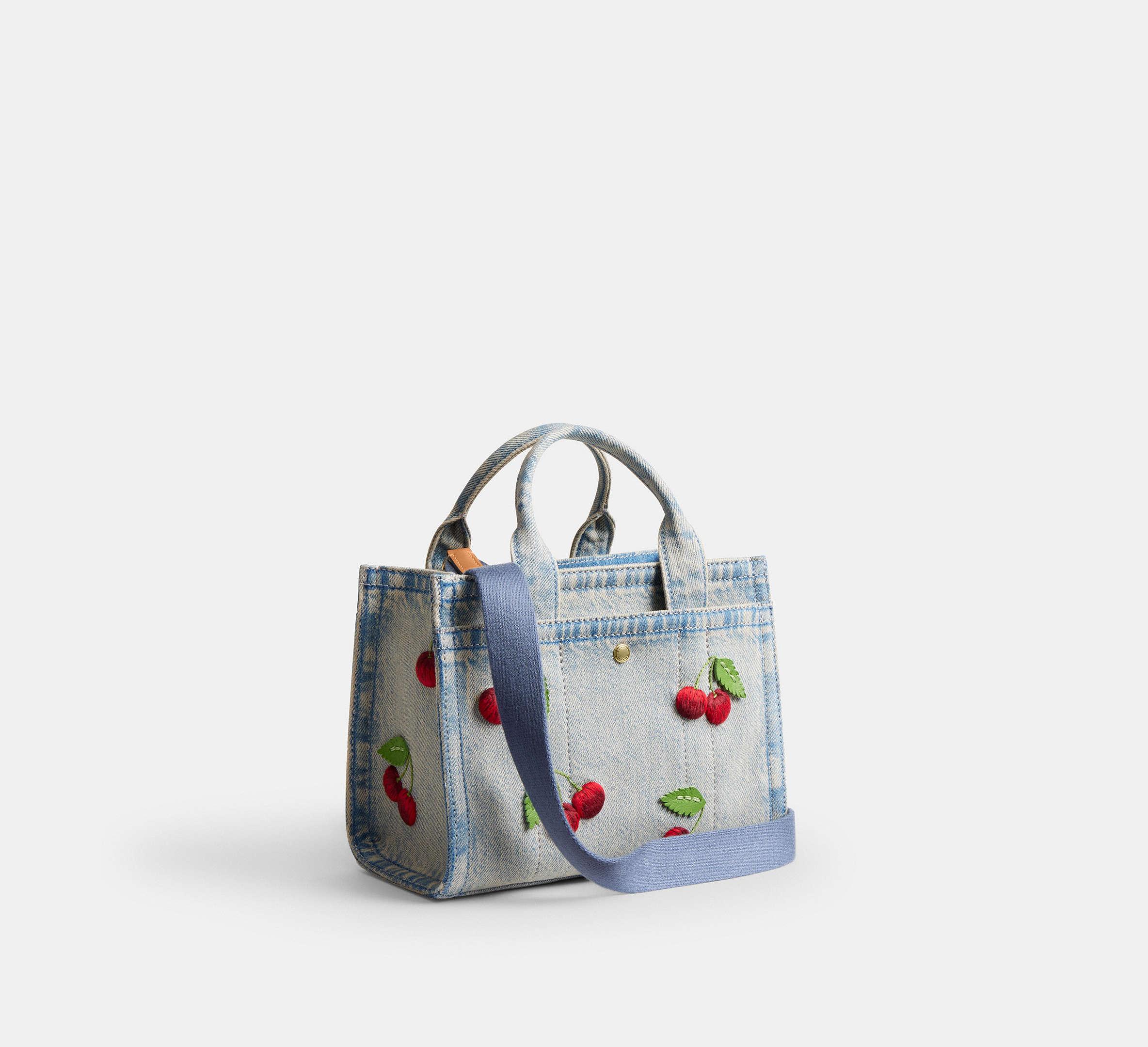 COACH Cargo Tote Bag 20 With Cherry Embroidery in Black | Lyst UK