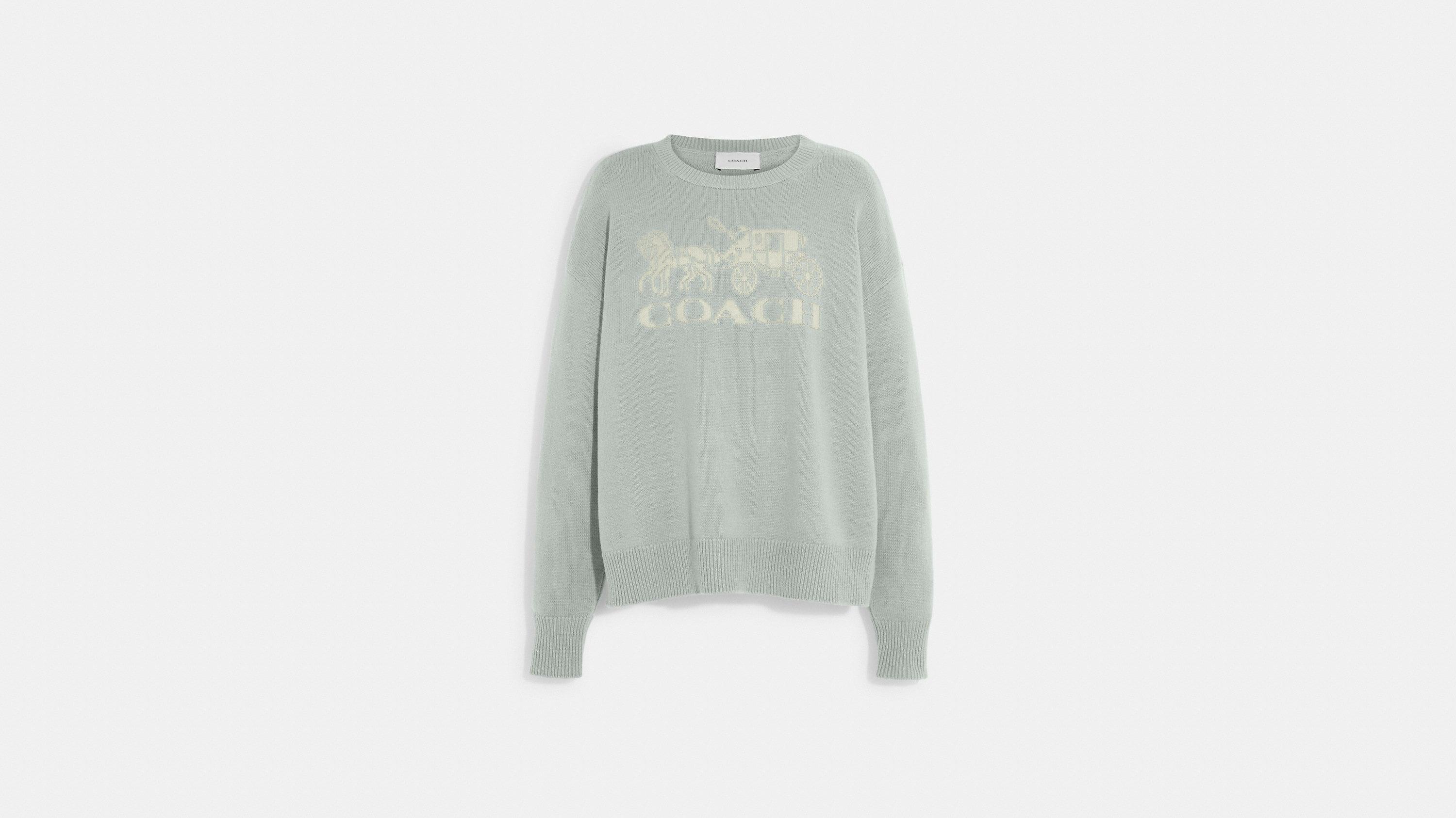 COACH Crewneck Sweater in Black | Lyst UK