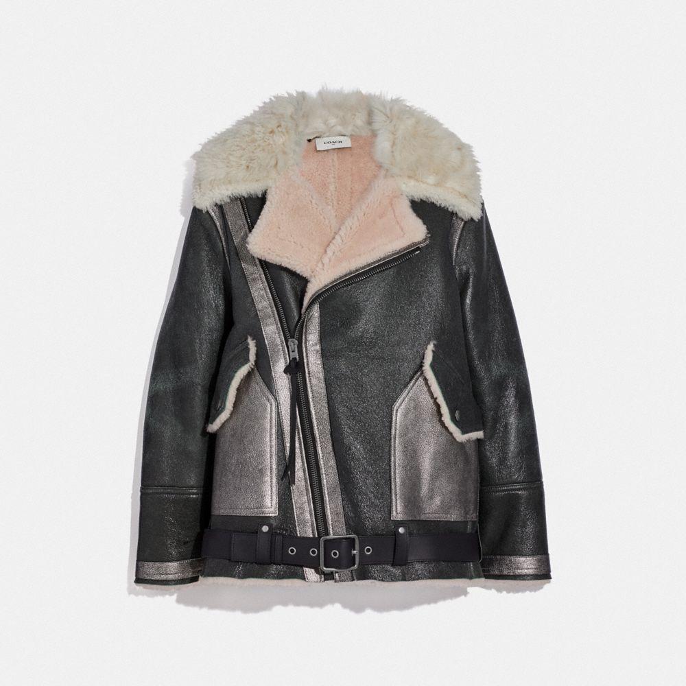 coach shearling aviator jacket
