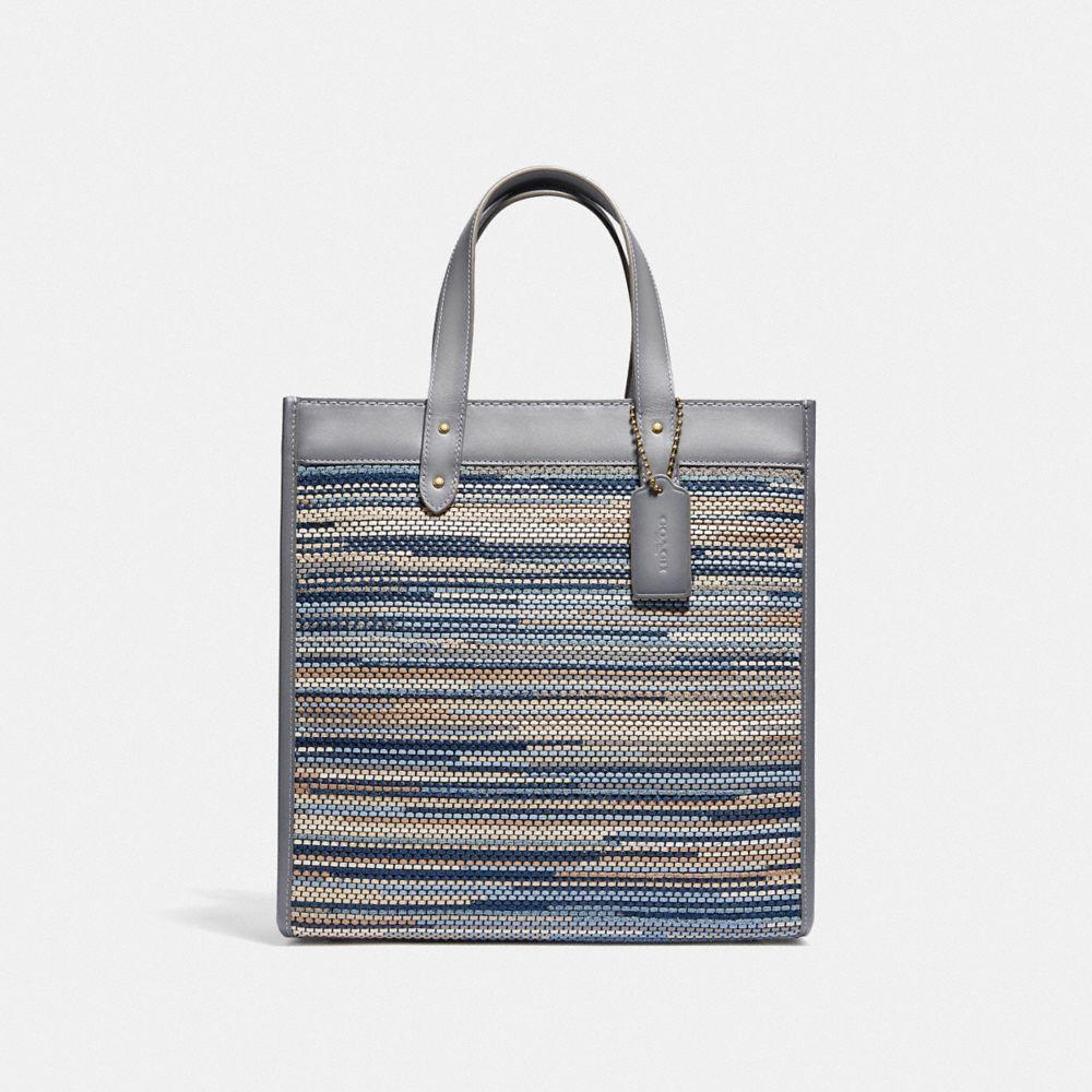 coach upwoven field tote