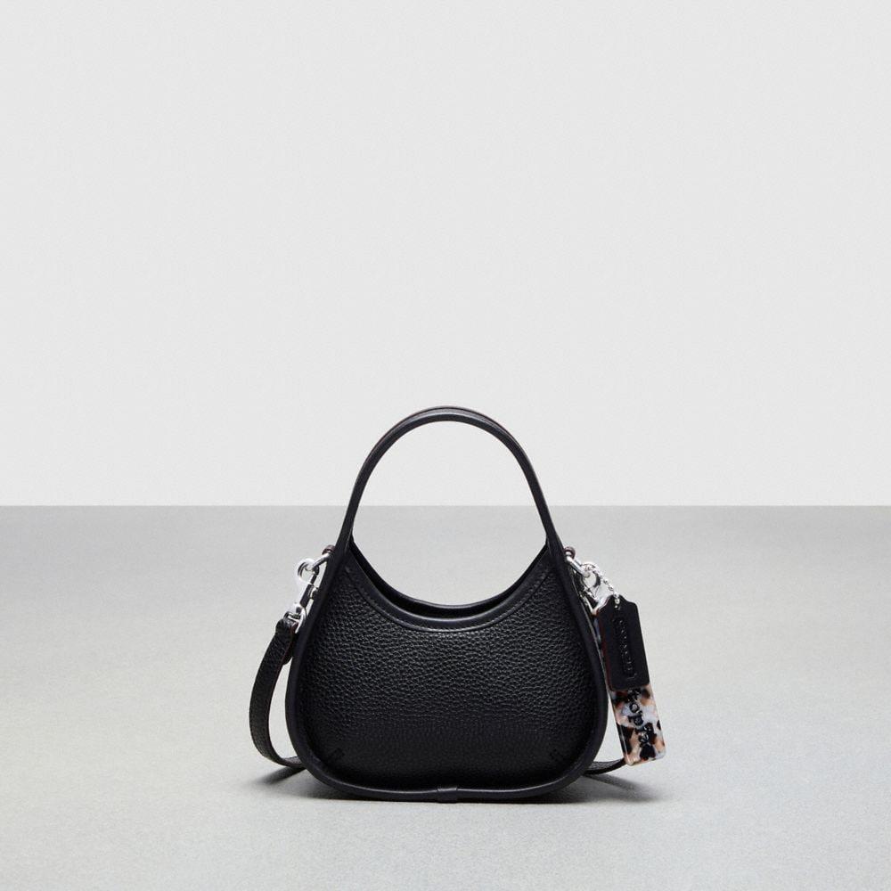 COACH Mini Ergo Bag With Crossbody Strap In Topia Leather in Black | Lyst