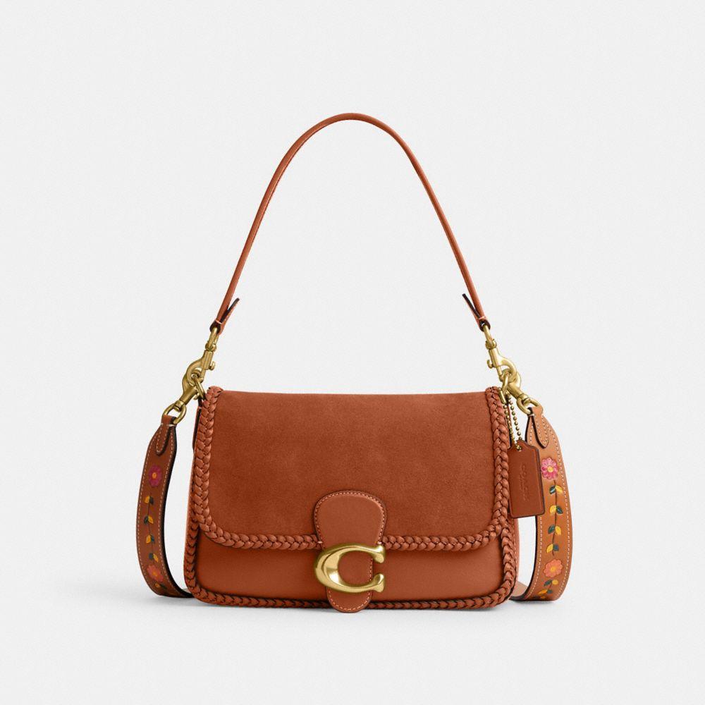 COACH Logo Closure Soft Calf Leather Tabby Shoulder Bag