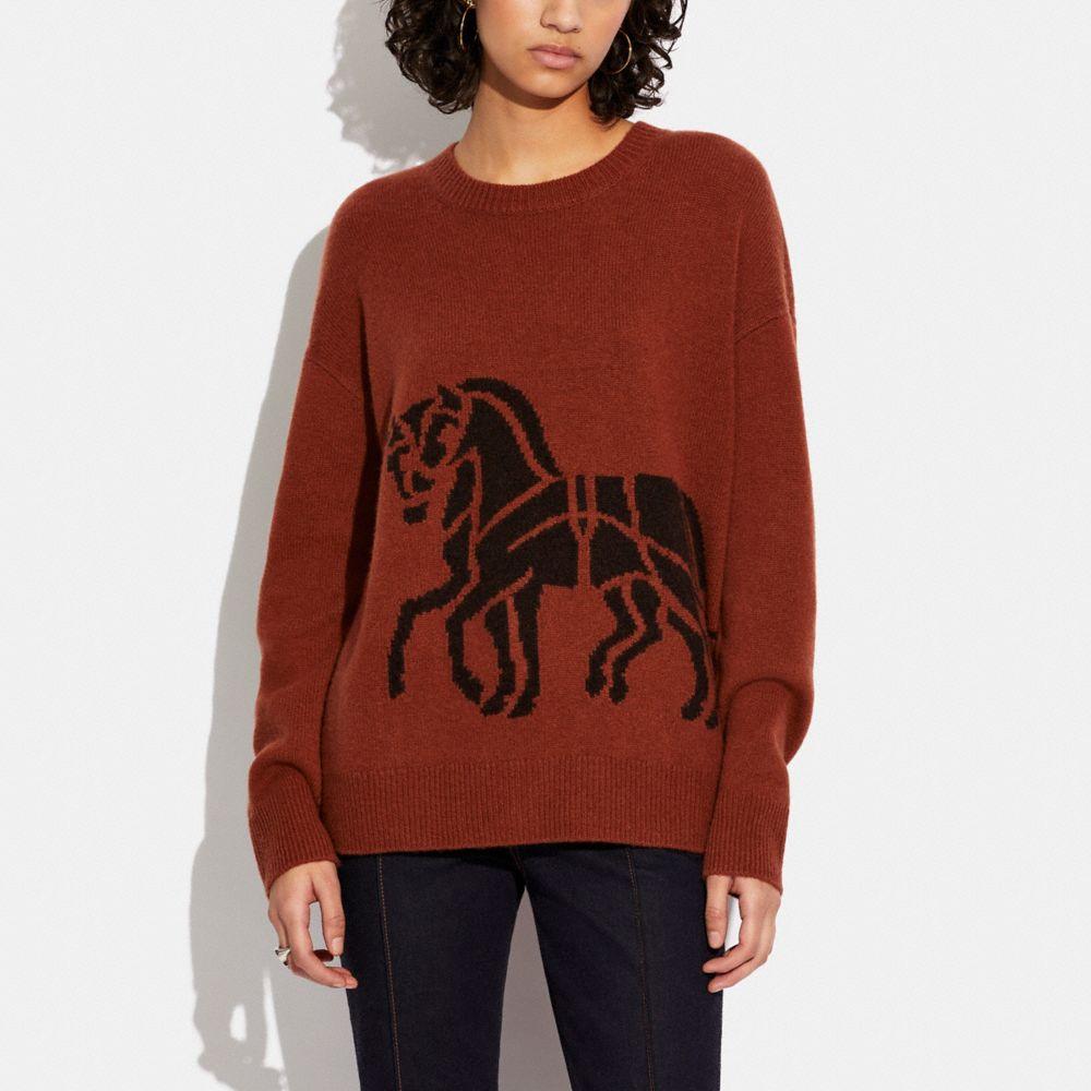 COACH Horse And Carriage Wrap Intarsia 