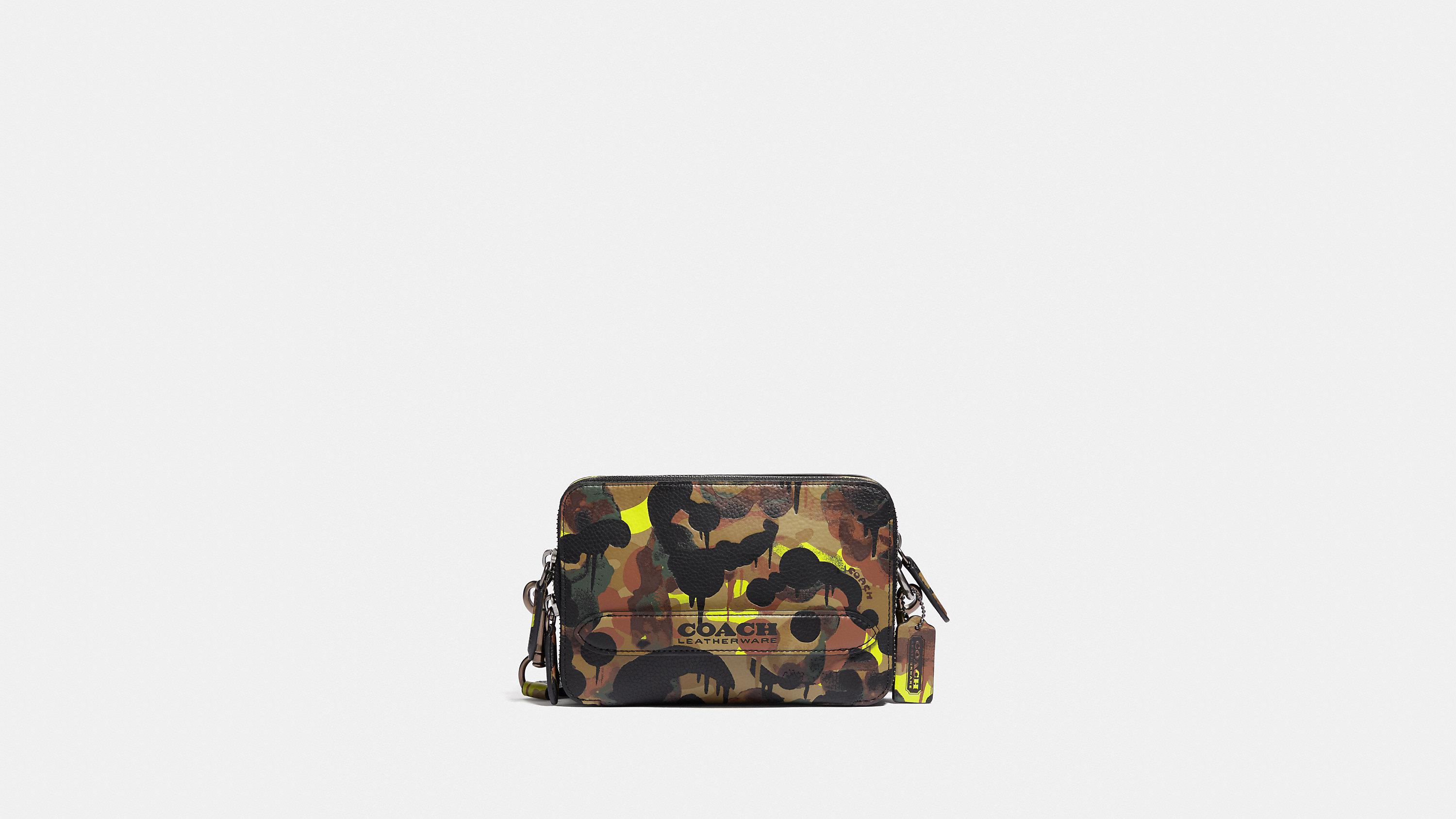 COACH Charter Crossbody Bag With Camo Print in Black for Men Lyst UK