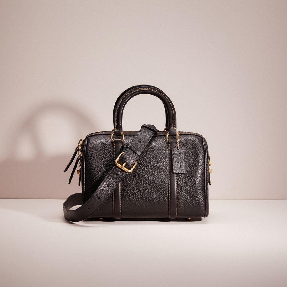 COACH Restored Ruby Satchel 25 in Black | Lyst