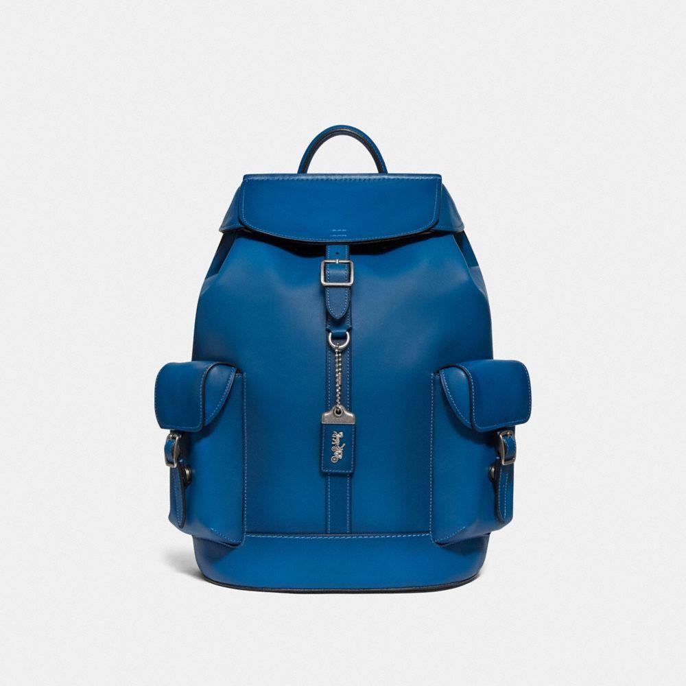 coach blue backpack