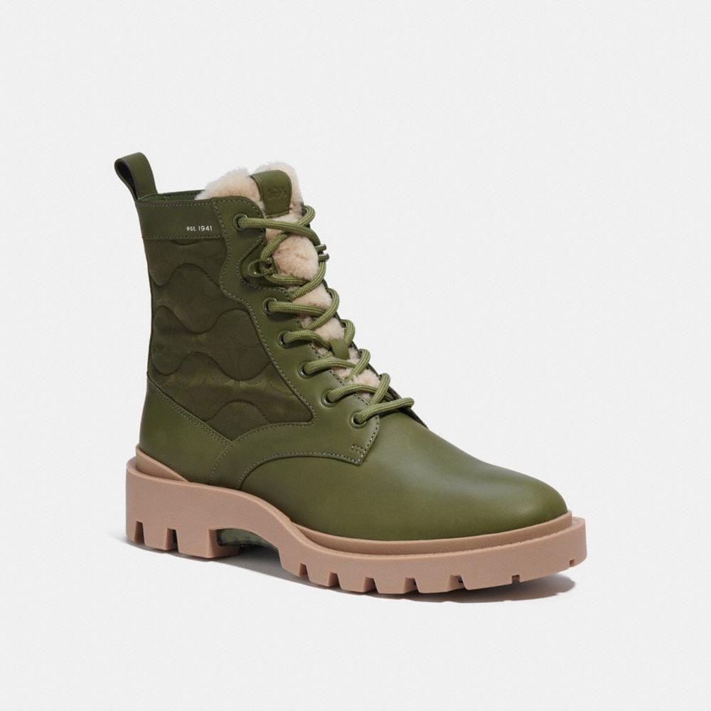 Coach Outlet Citysole Lace Up Boot With Shearling And Recycled