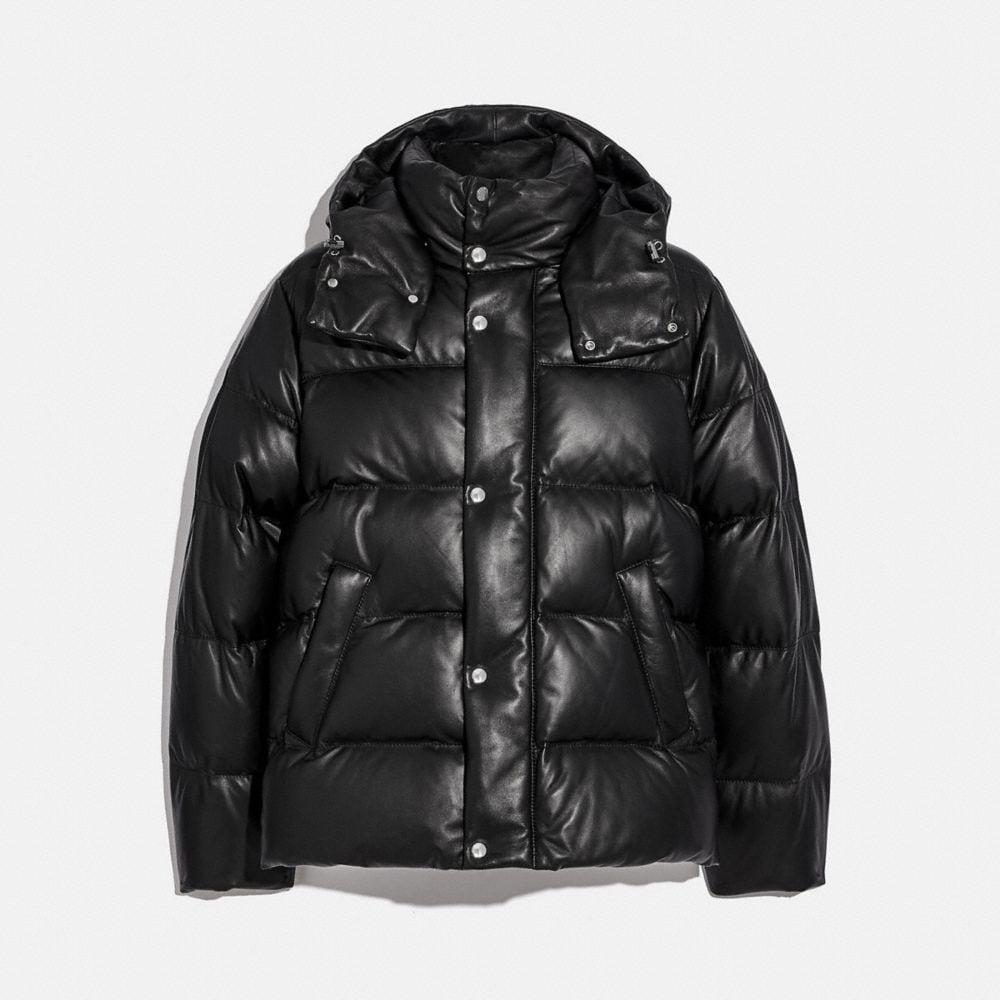 coach genuine leather puffer jackets