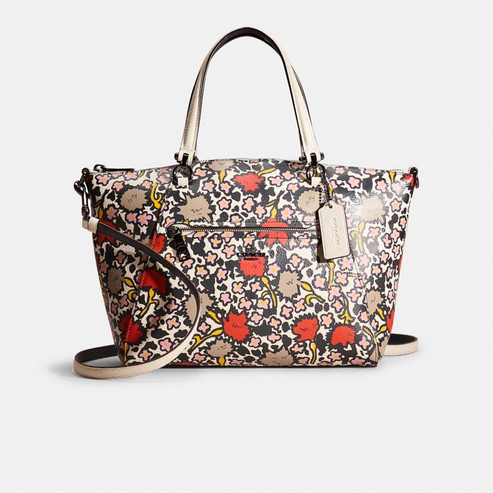 COACH Restored Prairie Satchel With Floral Print Lyst