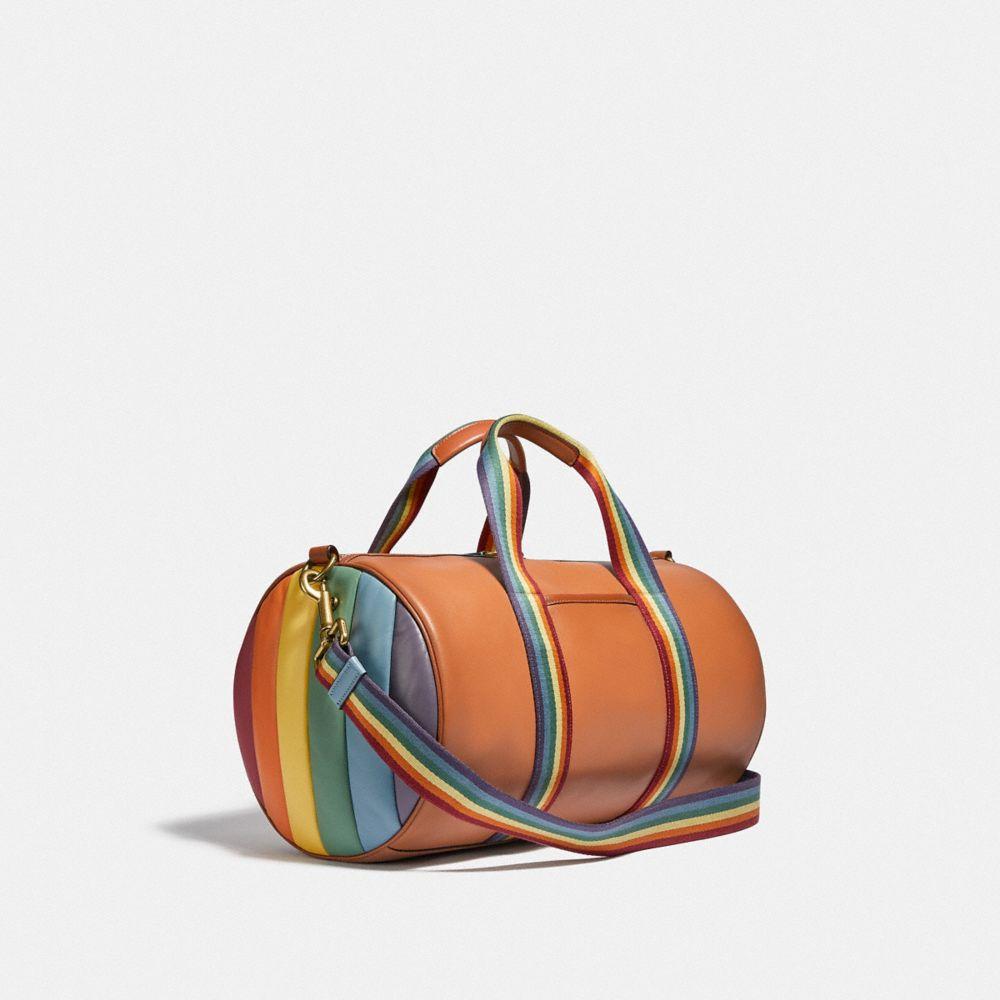 COACH Leather Duffle With Rainbow 