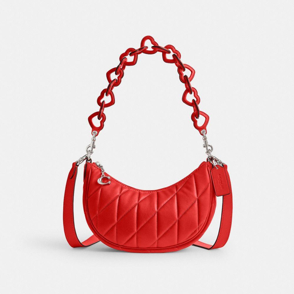 COACH Mira Shoulder Bag With Pillow Quilting And Heart Strap in Red Lyst
