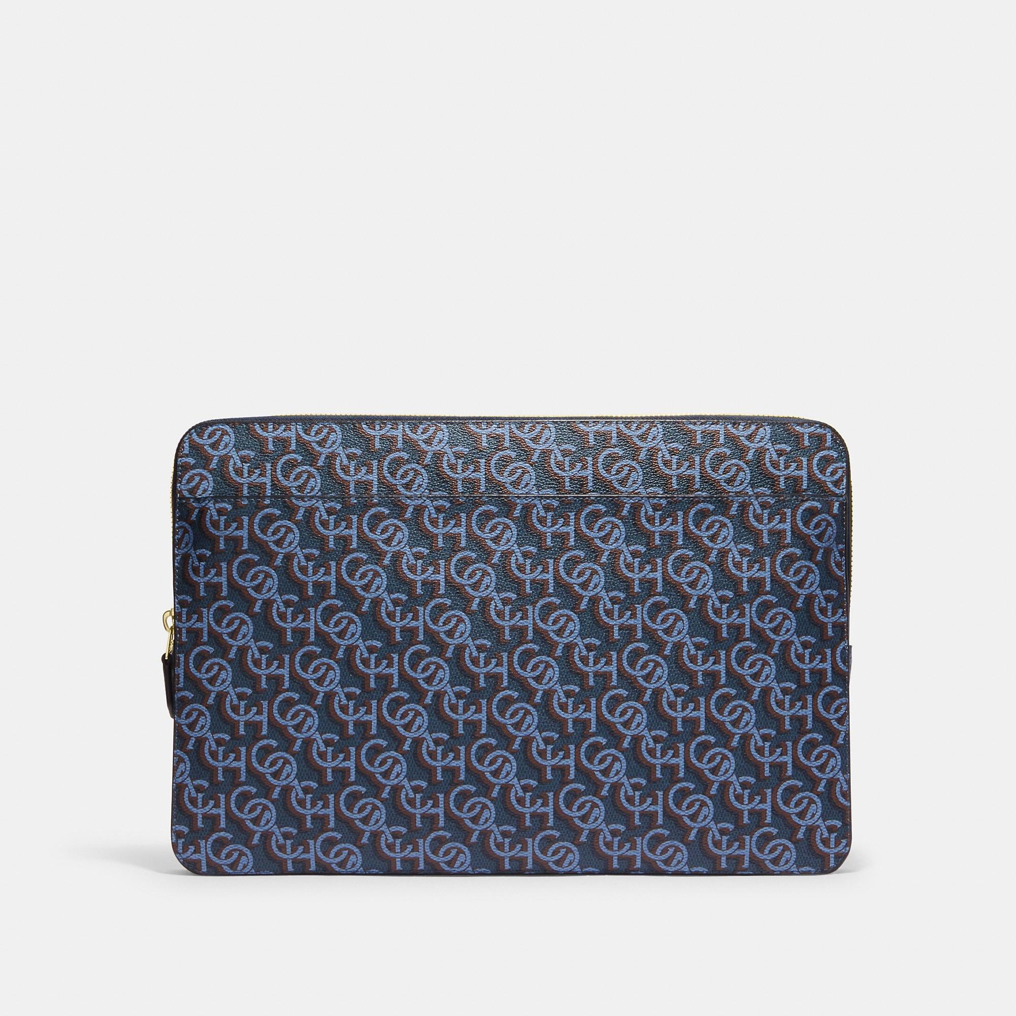 Coach Outlet Laptop Sleeve With Coach Monogram Print in Blue Lyst