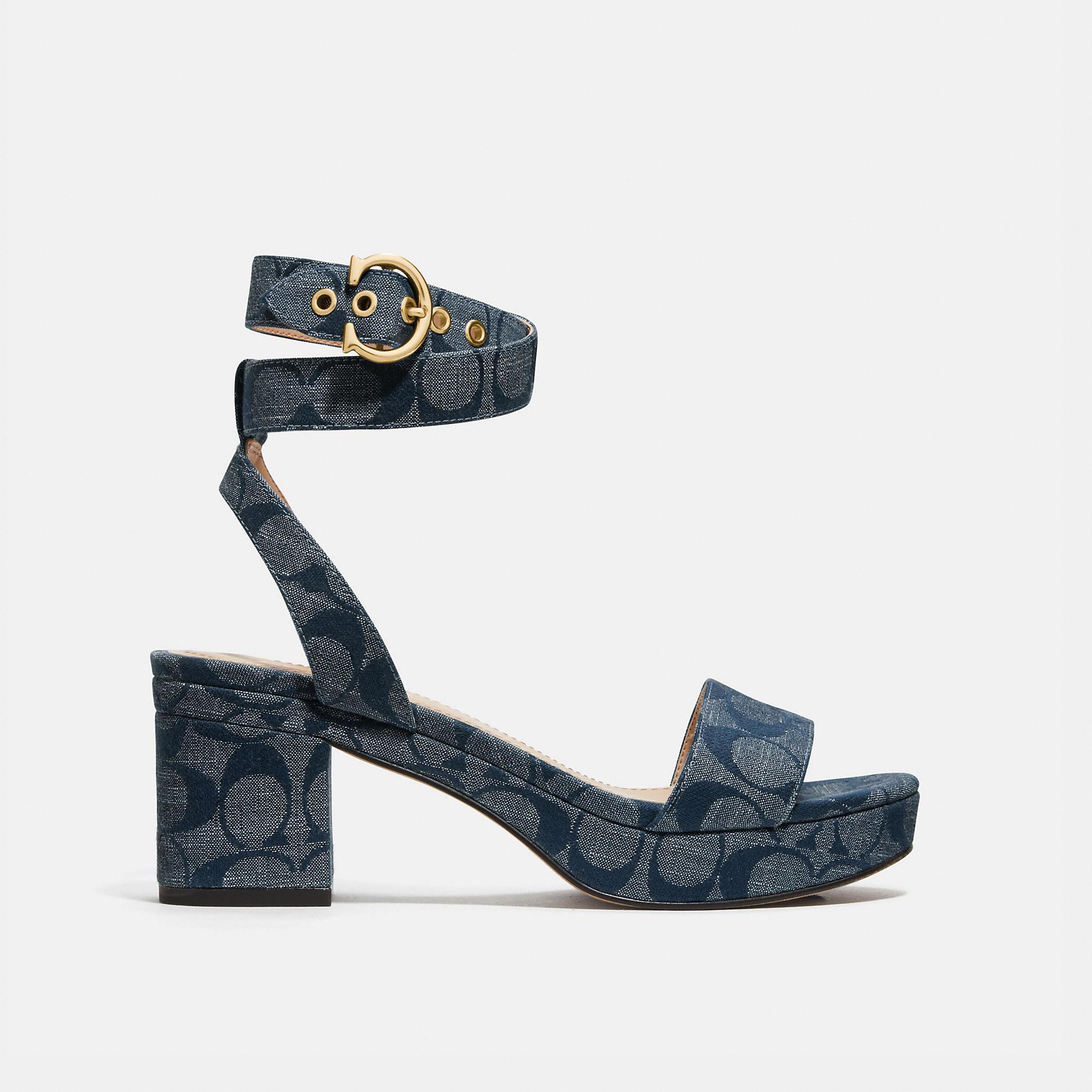 COACH Serena Sandal in Blue | Lyst