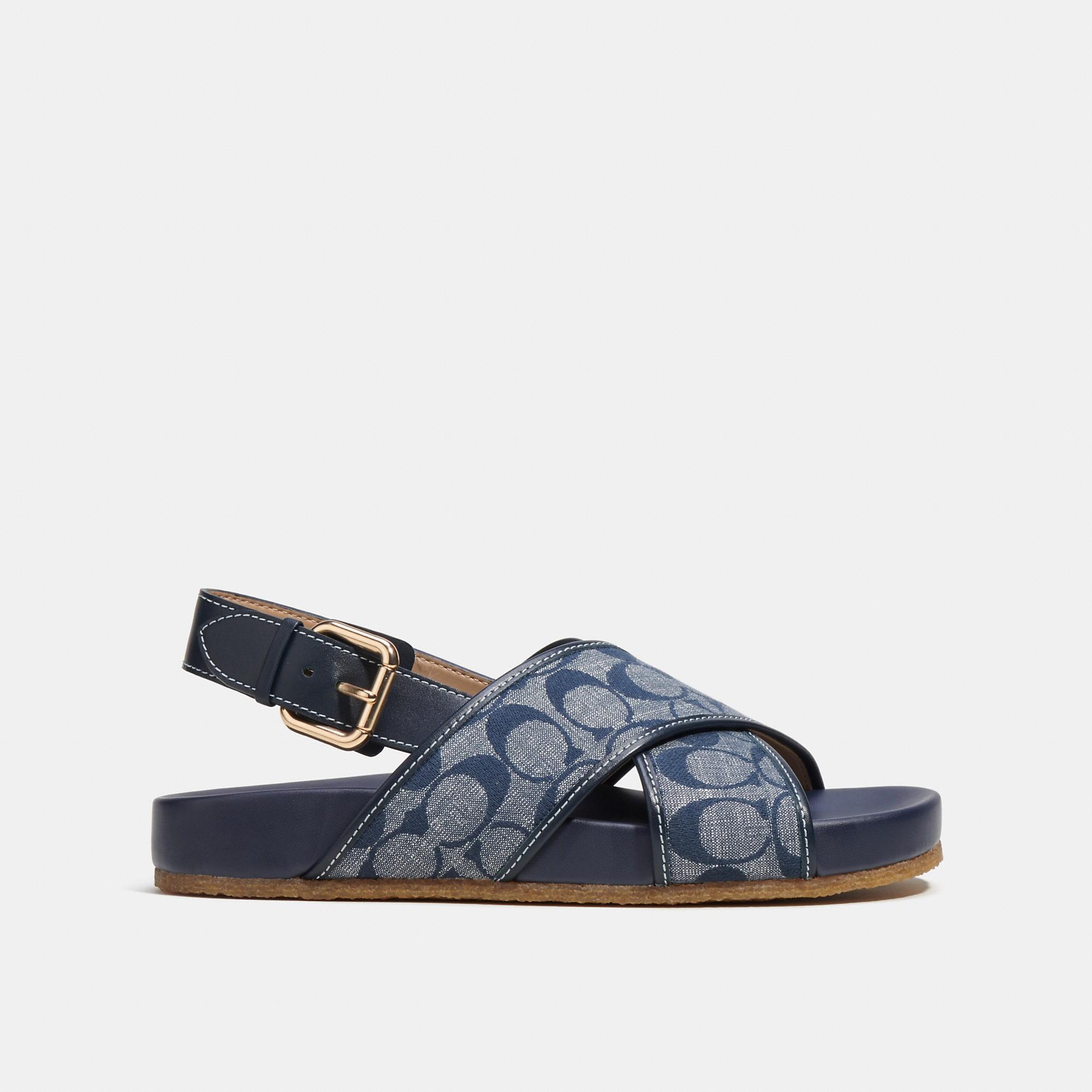 coach chambray sandals