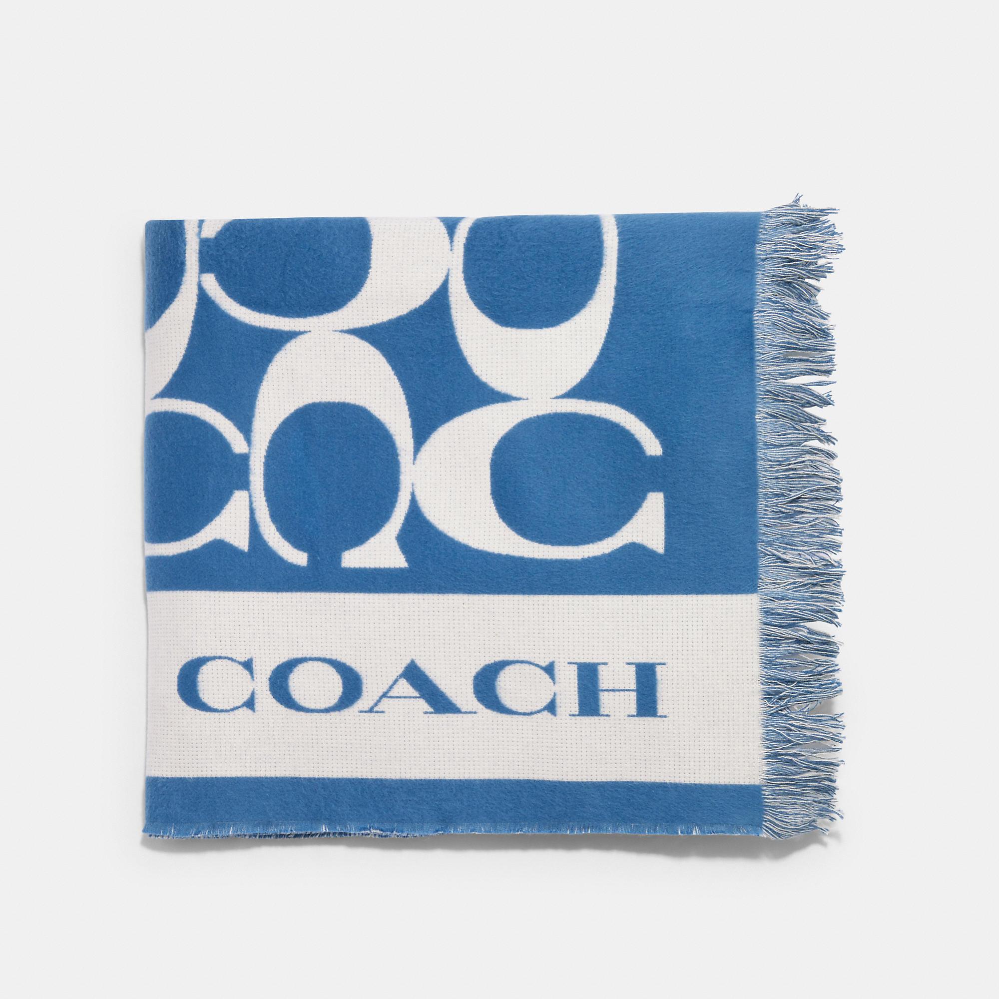 COACH Signature Blanket in Blue Lyst