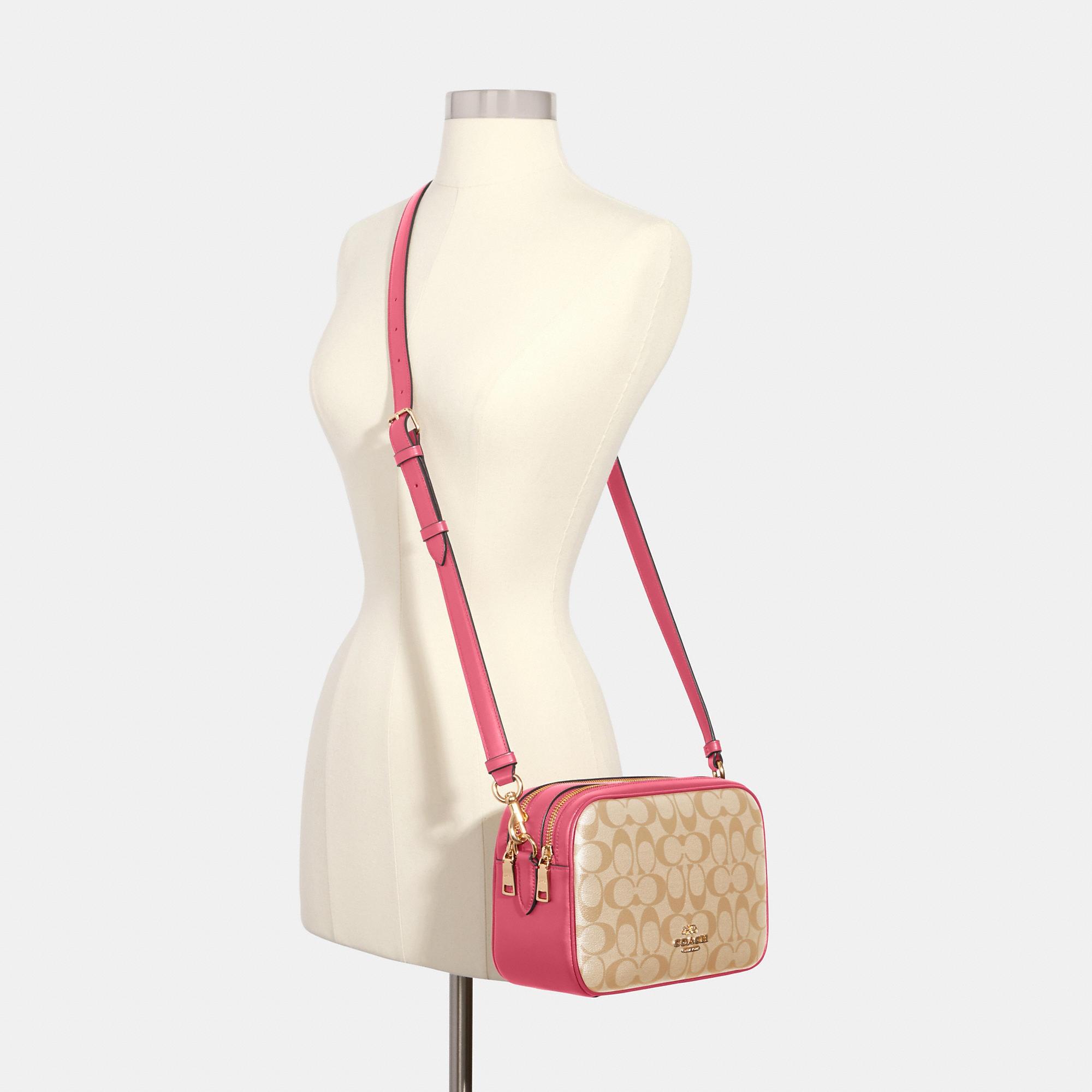 COACH Jes Crossbody Bag In Signature Canvas in Pink | Lyst
