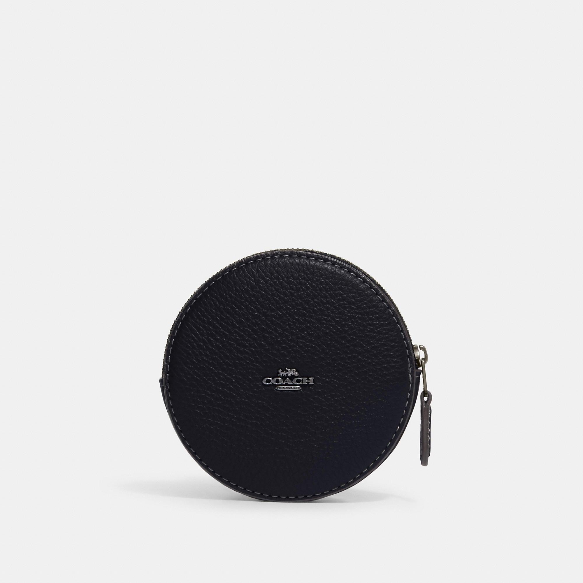 COACH ROUND COIN CASE IN SIGNATURE DEBOSSED PATENT Leather F54840, Luxury,  Bags & Wallets on Carousell
