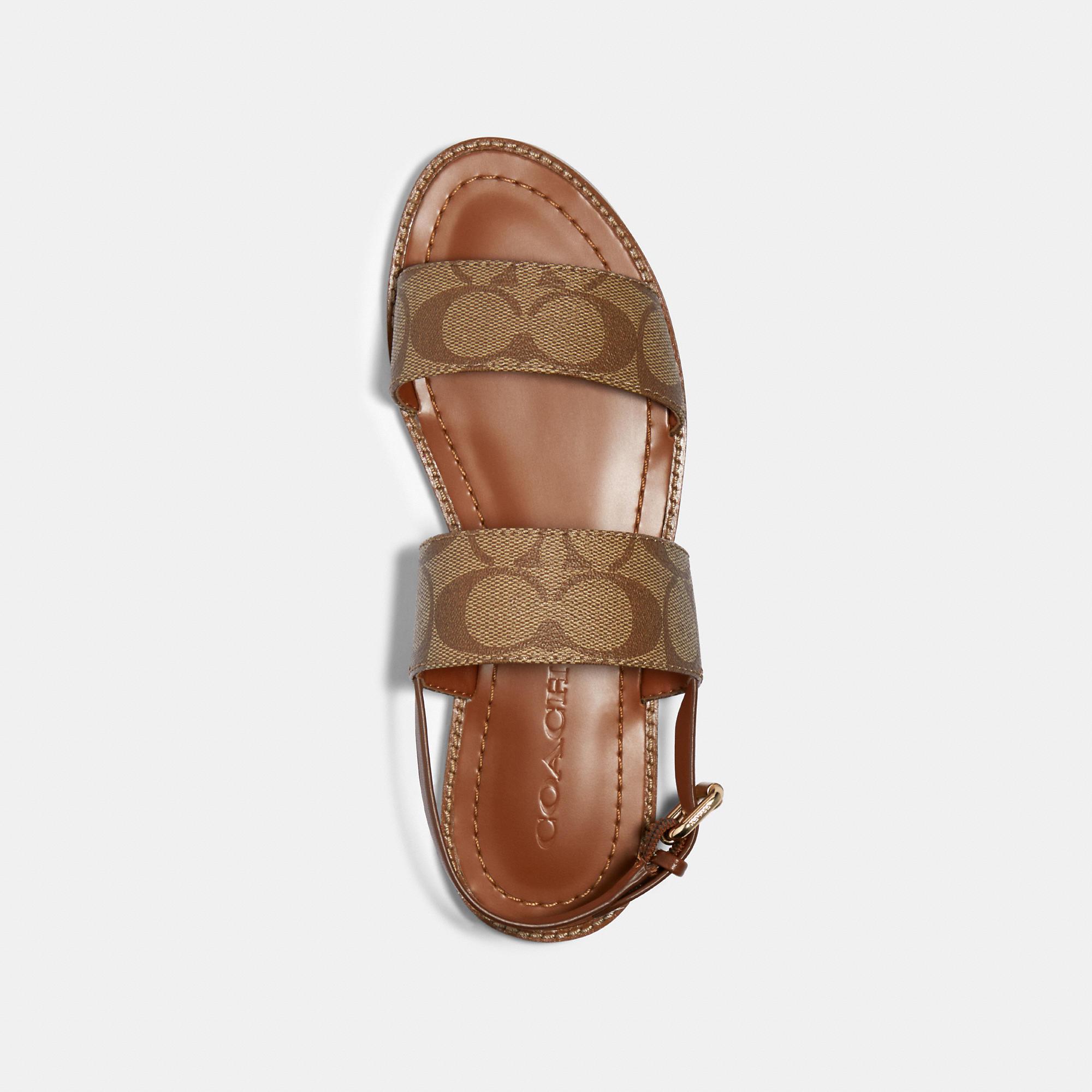 COACH Henny Sandal in Brown | Lyst