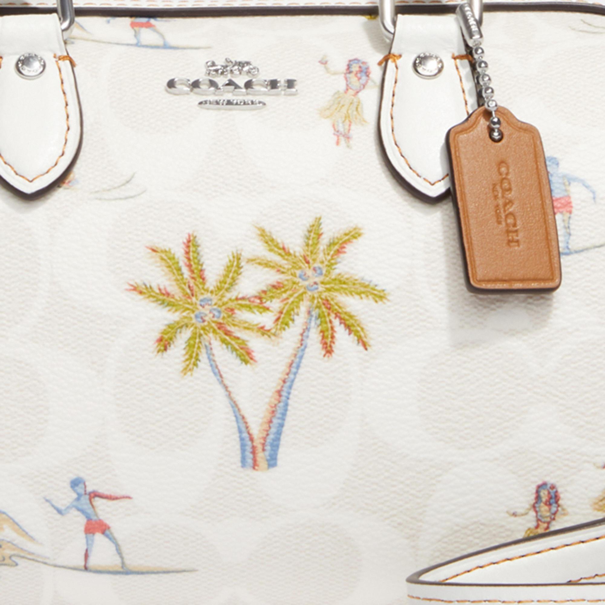 Coach Outlet Mini Rowan Crossbody In Signature Canvas With Hula