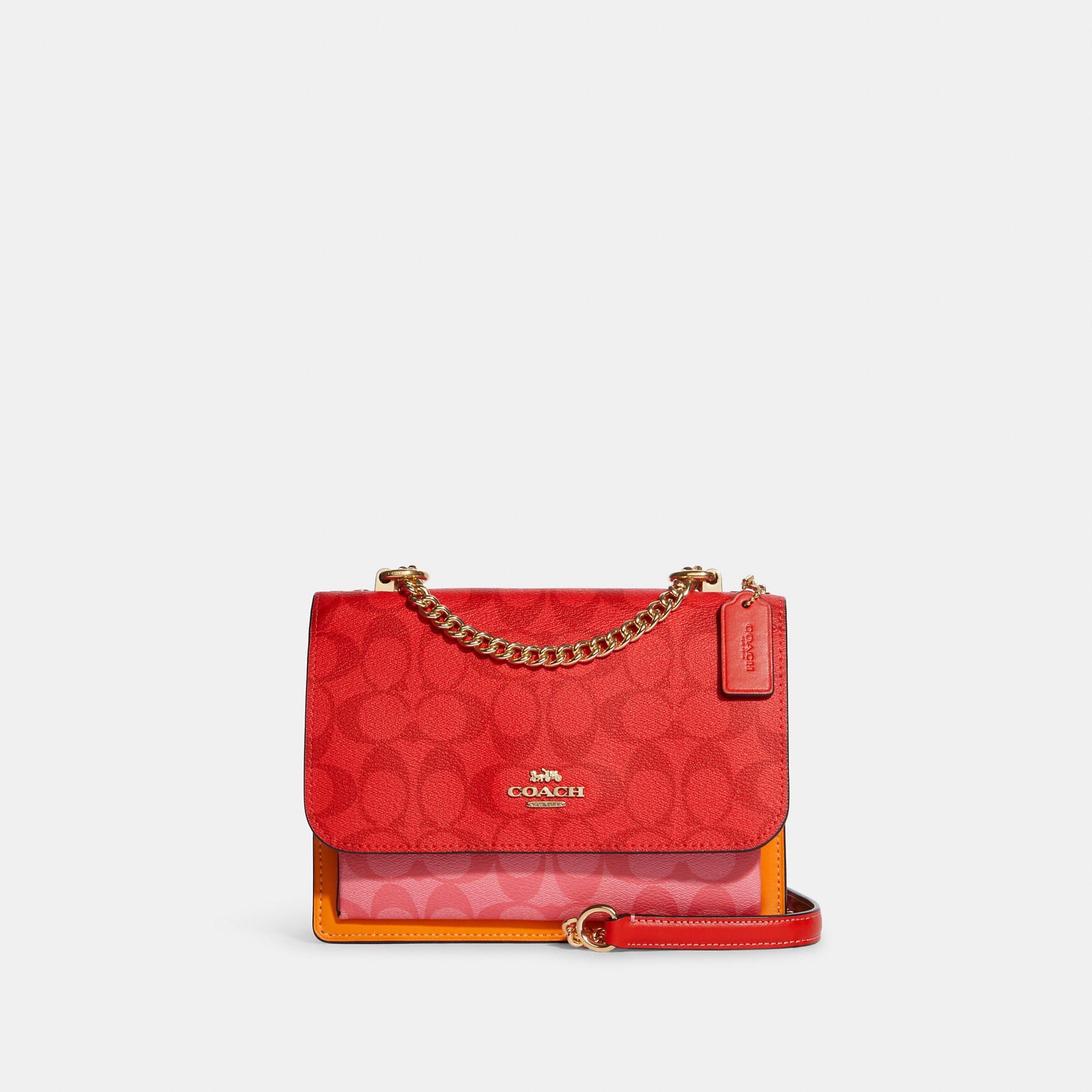 Coach Outlet Klare Crossbody In Blocked Signature Canvas in Red Lyst