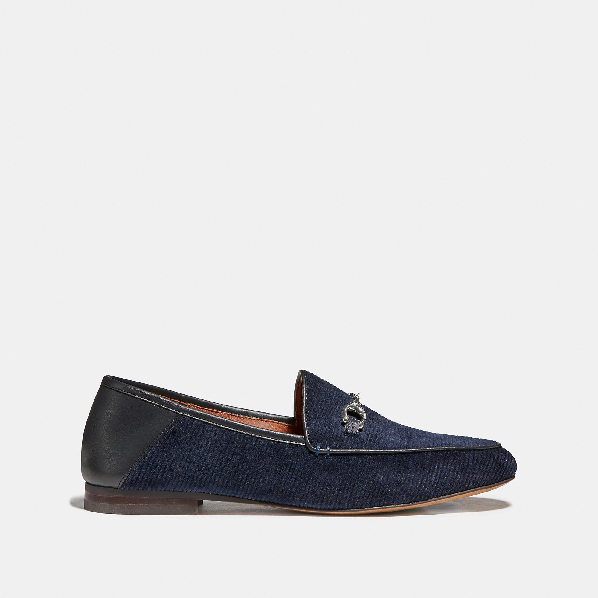 COACH Corduroy Haley Loafer in Navy (Blue) - Lyst