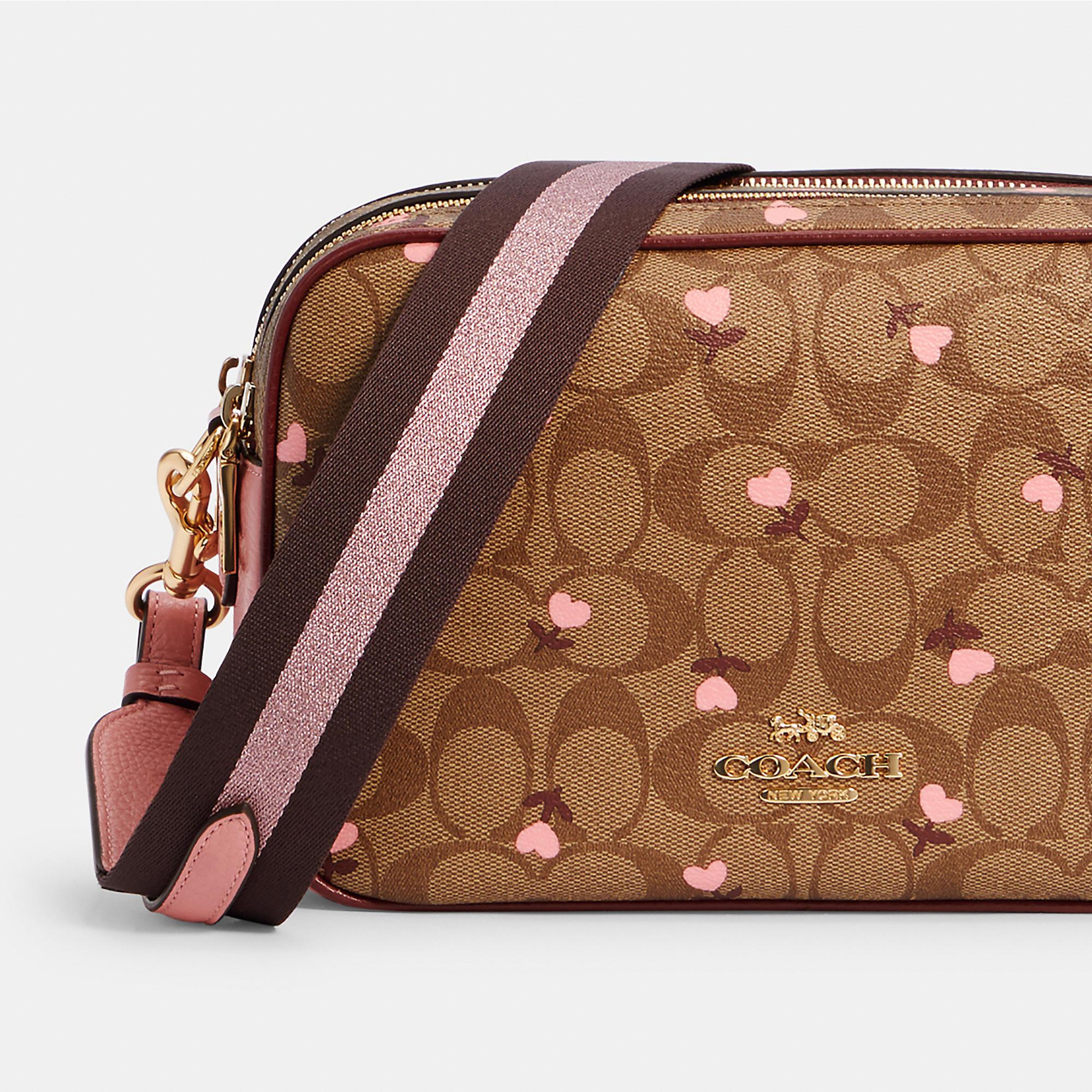 COACH Jes Crossbody Bag In Signature Canvas With Heart Floral Print | Lyst