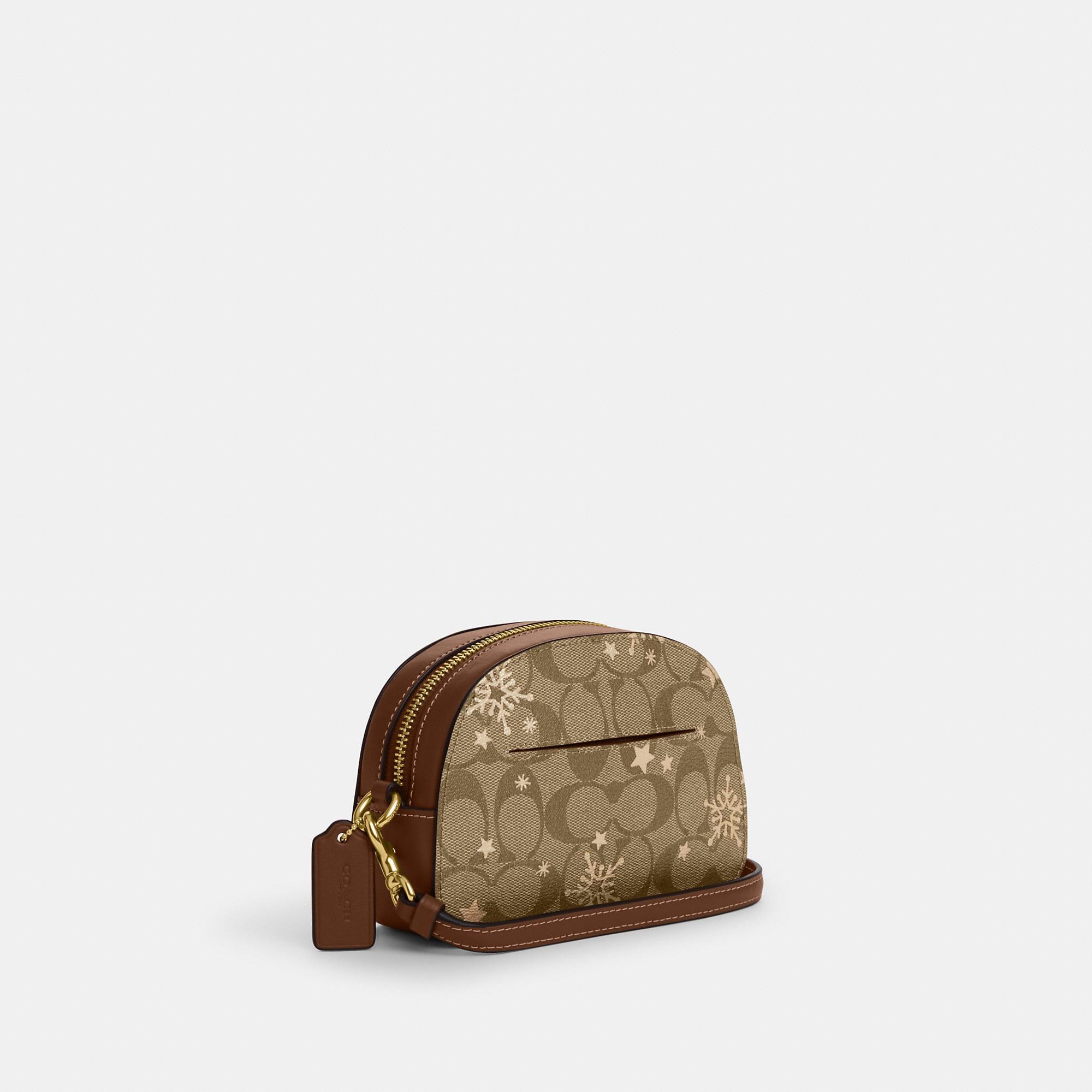 COACH Mini Serena Satchel In Signature Canvas With Star And Snowflake Print  in Brown | Lyst