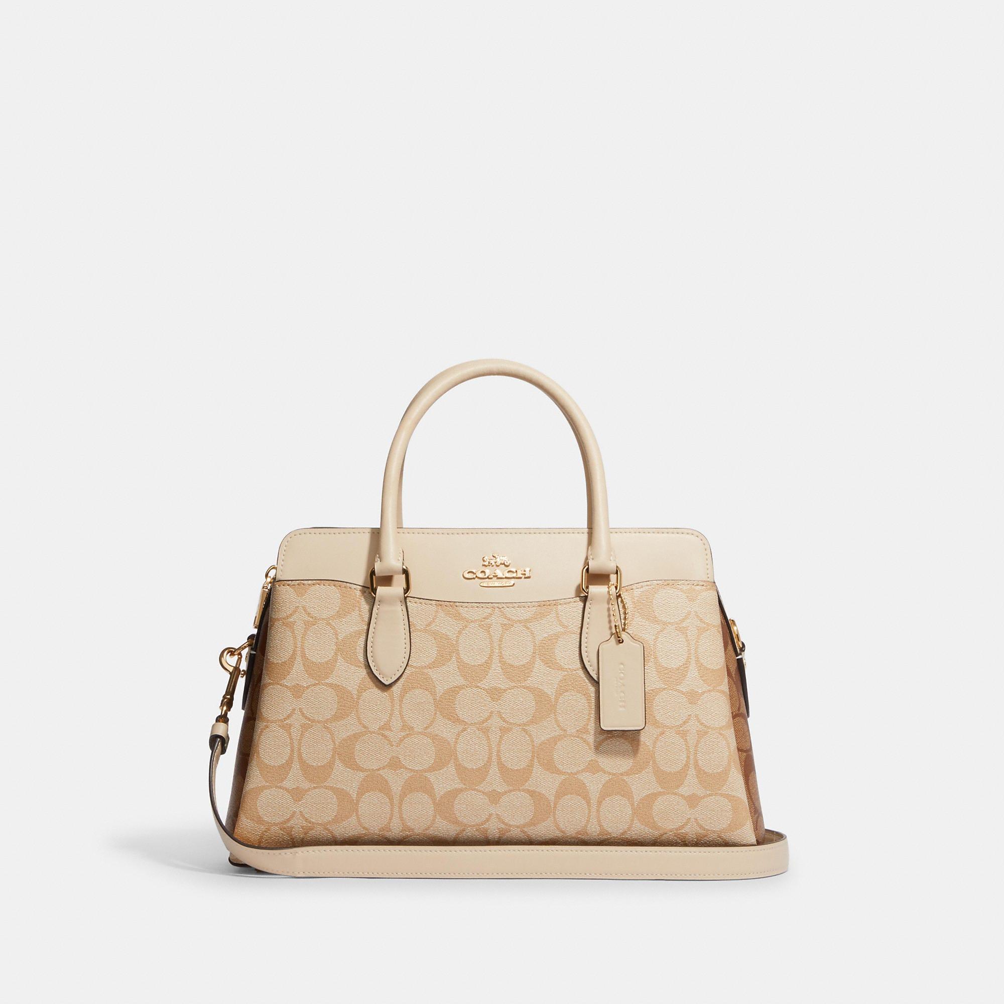 Coach Outlet Darcie Carryall In Blocked Signature Canvas in Natural | Lyst