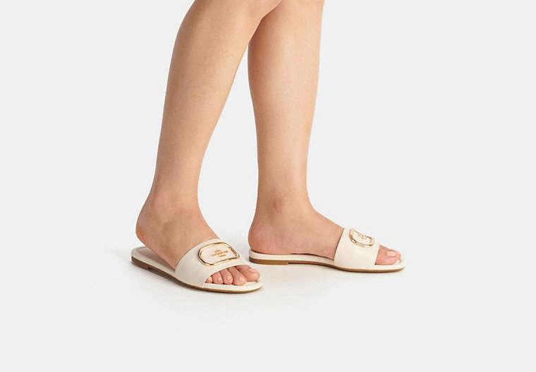 COACH Evy Sandal in Natural | Lyst