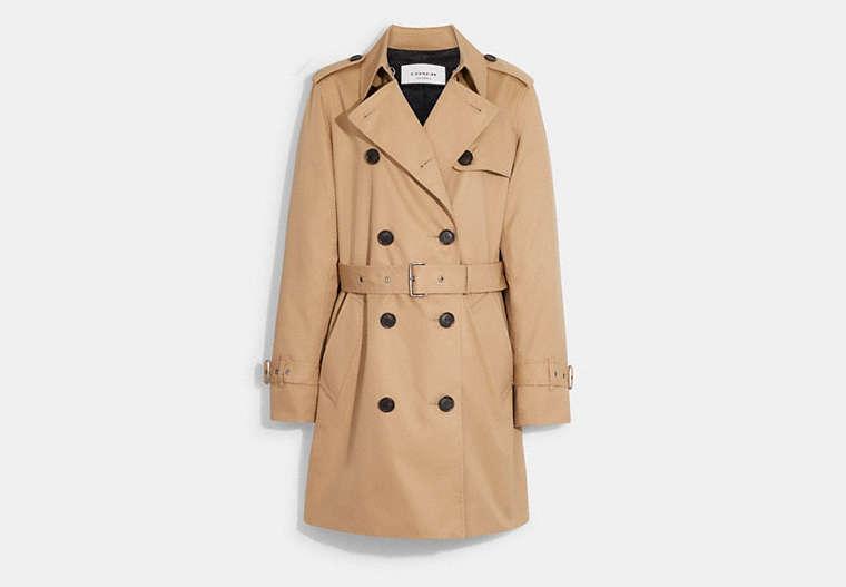 COACH Solid Mid Trench Coat in Black Lyst UK