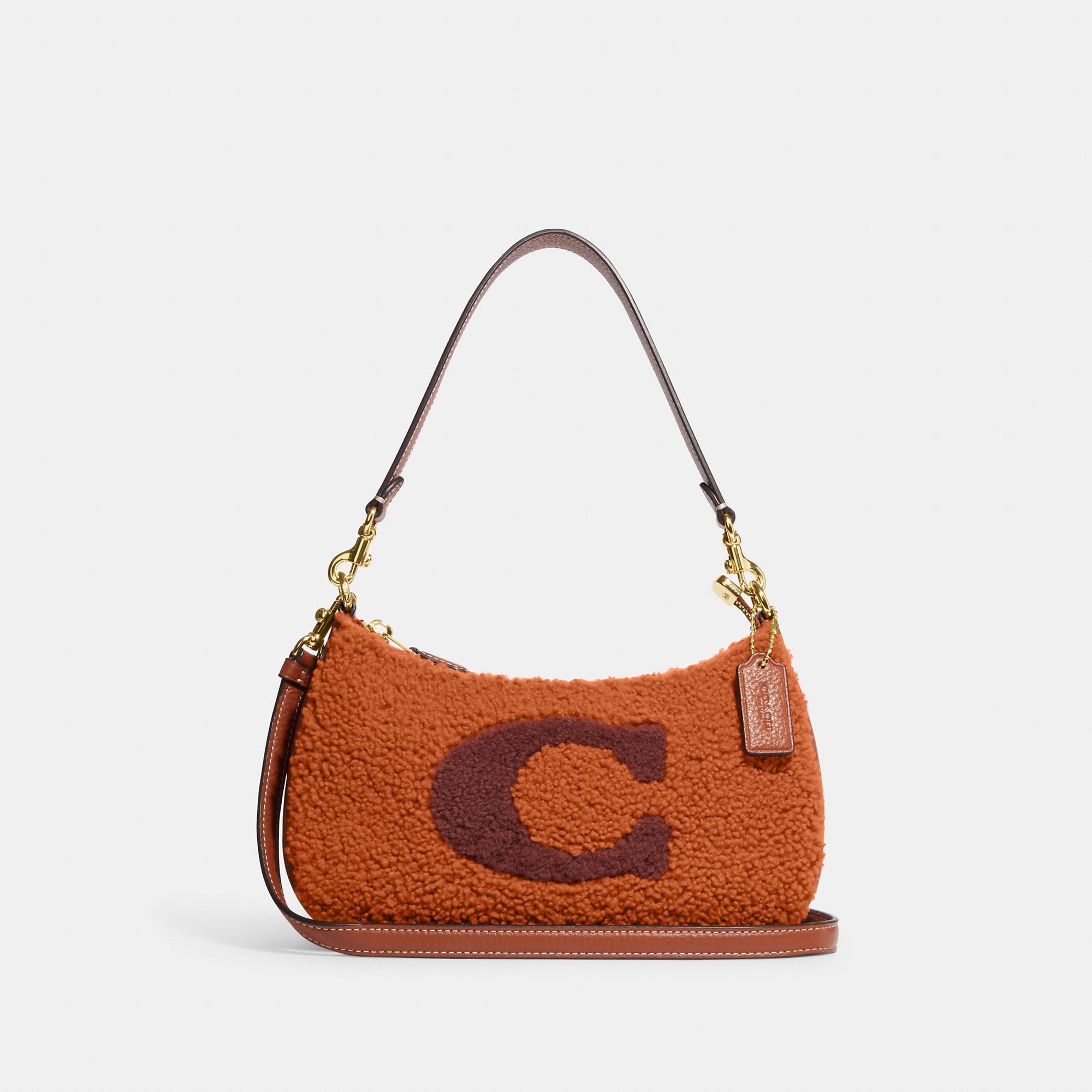 COACH Teri Shoulder Bag With Coach Motif in Brown Lyst