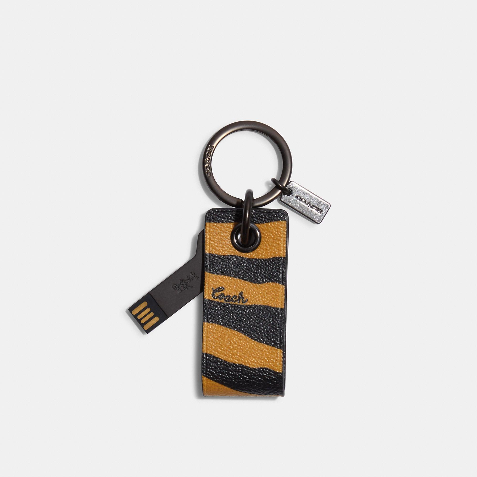 Coach Outlet Usb Key Fob With Tiger Print in Black for Men Lyst