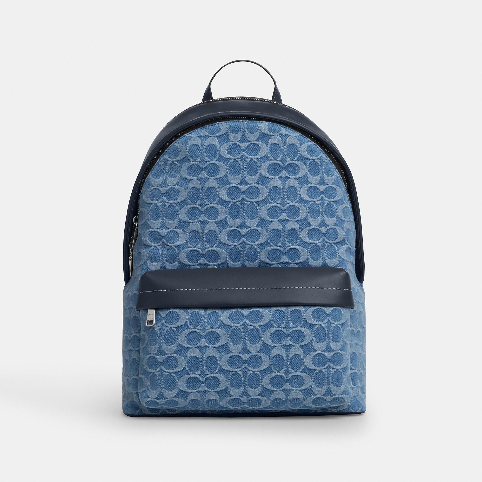 cherchbi tweed and leather backpack Authentic Harris Highland COACH Natural Full-Grain Leather Pebbled Leather Personalisation options::Personalized (White) Harris Tweed perfectly complements