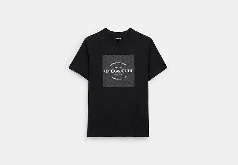 COACH Signature Square T Shirt in Black for Men | Lyst