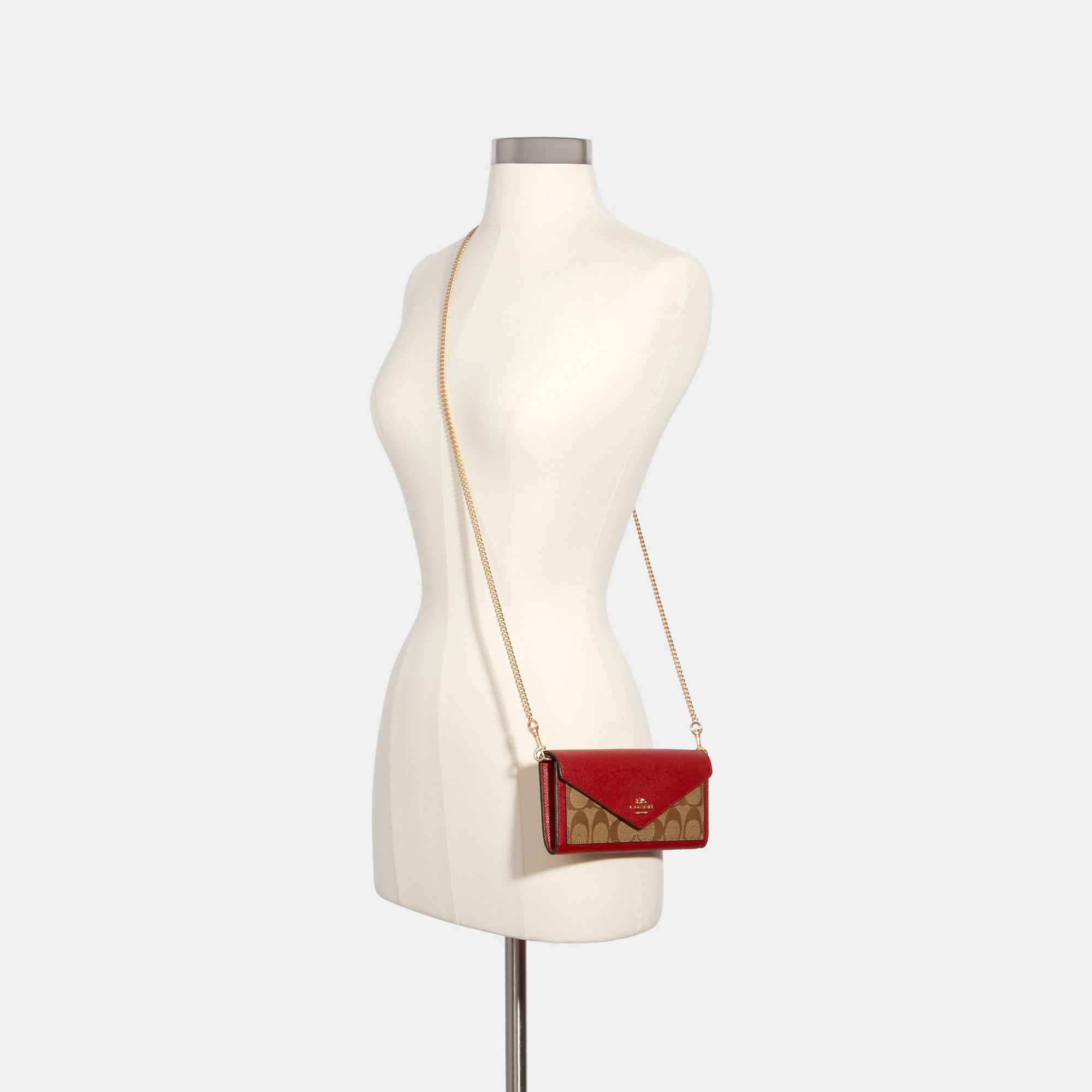 Coach slim envelope online wallet with chain