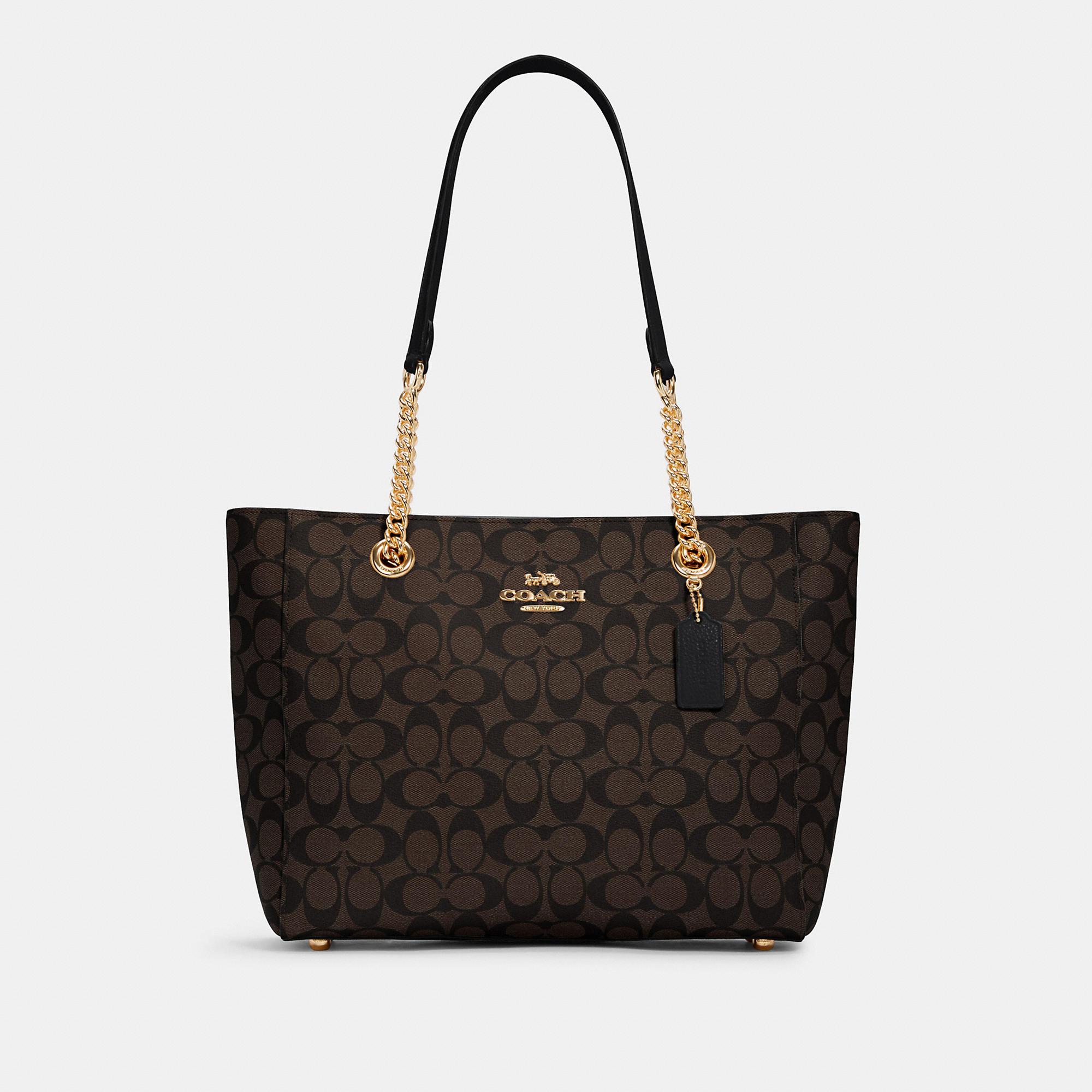 COACH Marlie Tote In Signature Canvas in Black | Lyst