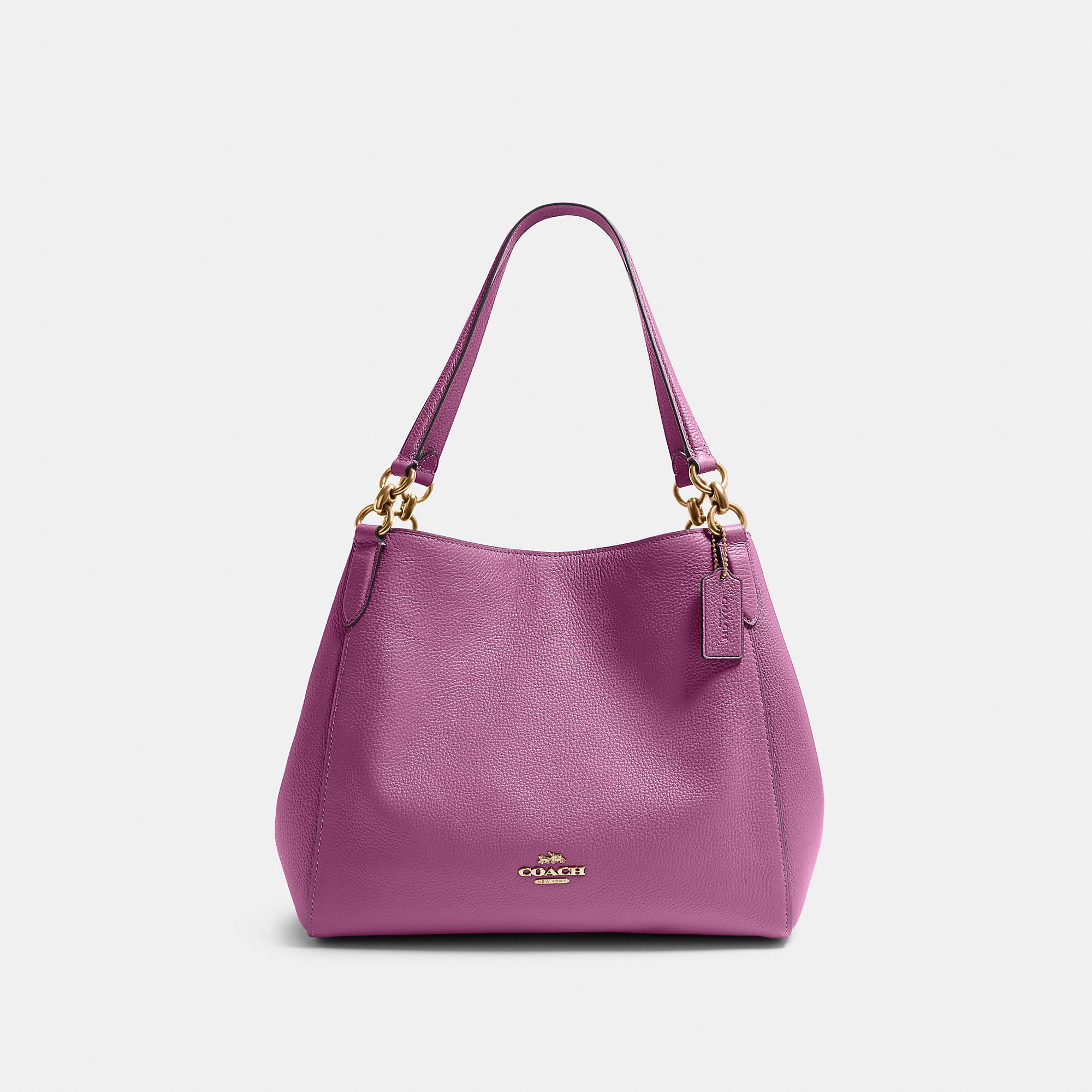 COACH Hallie Shoulder Bag in Purple | Lyst