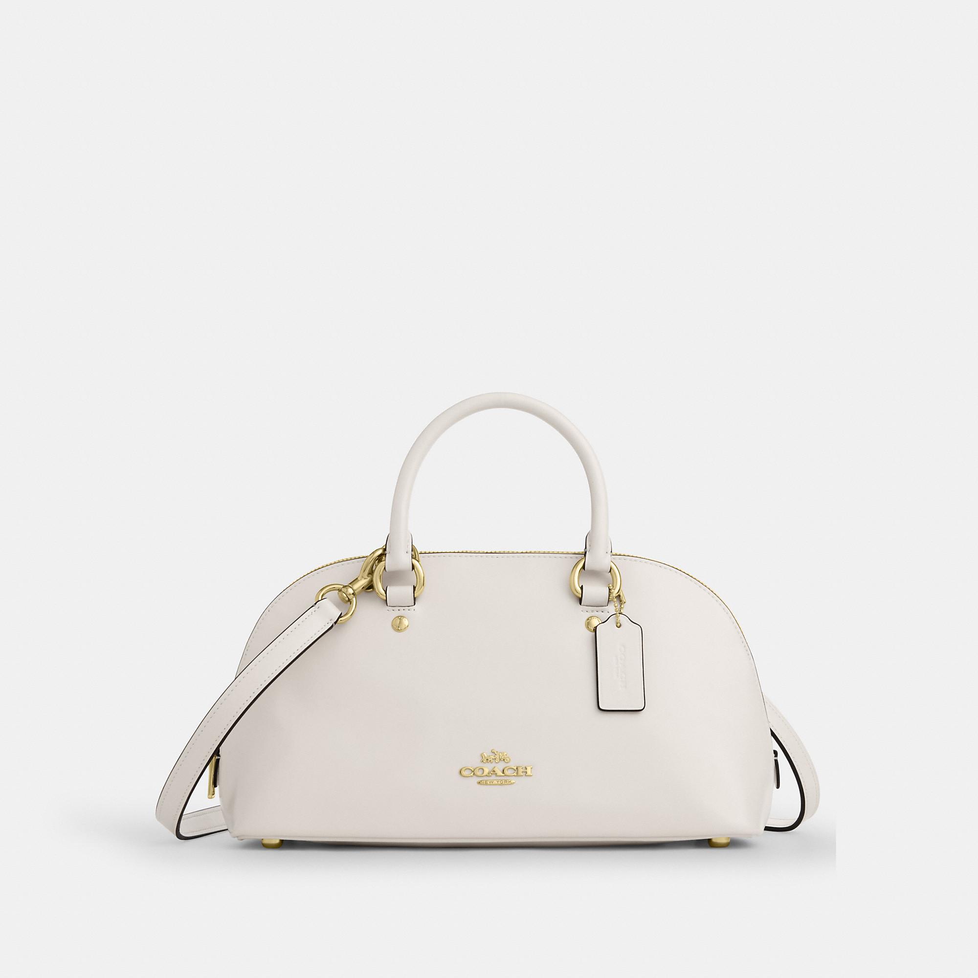 COACH Lara Satchel Bag in White | Lyst