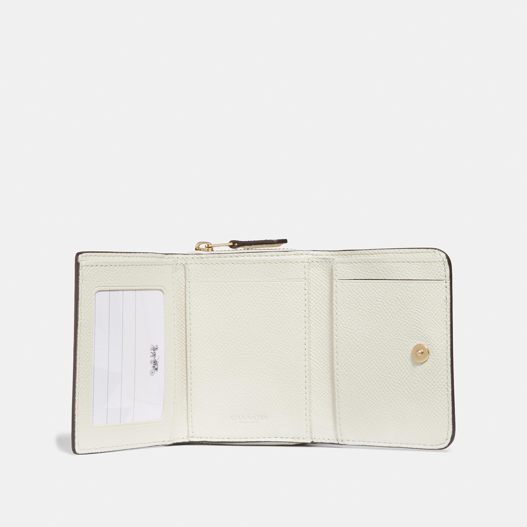 COACH Small Trifold Wallet in Metallic | Lyst