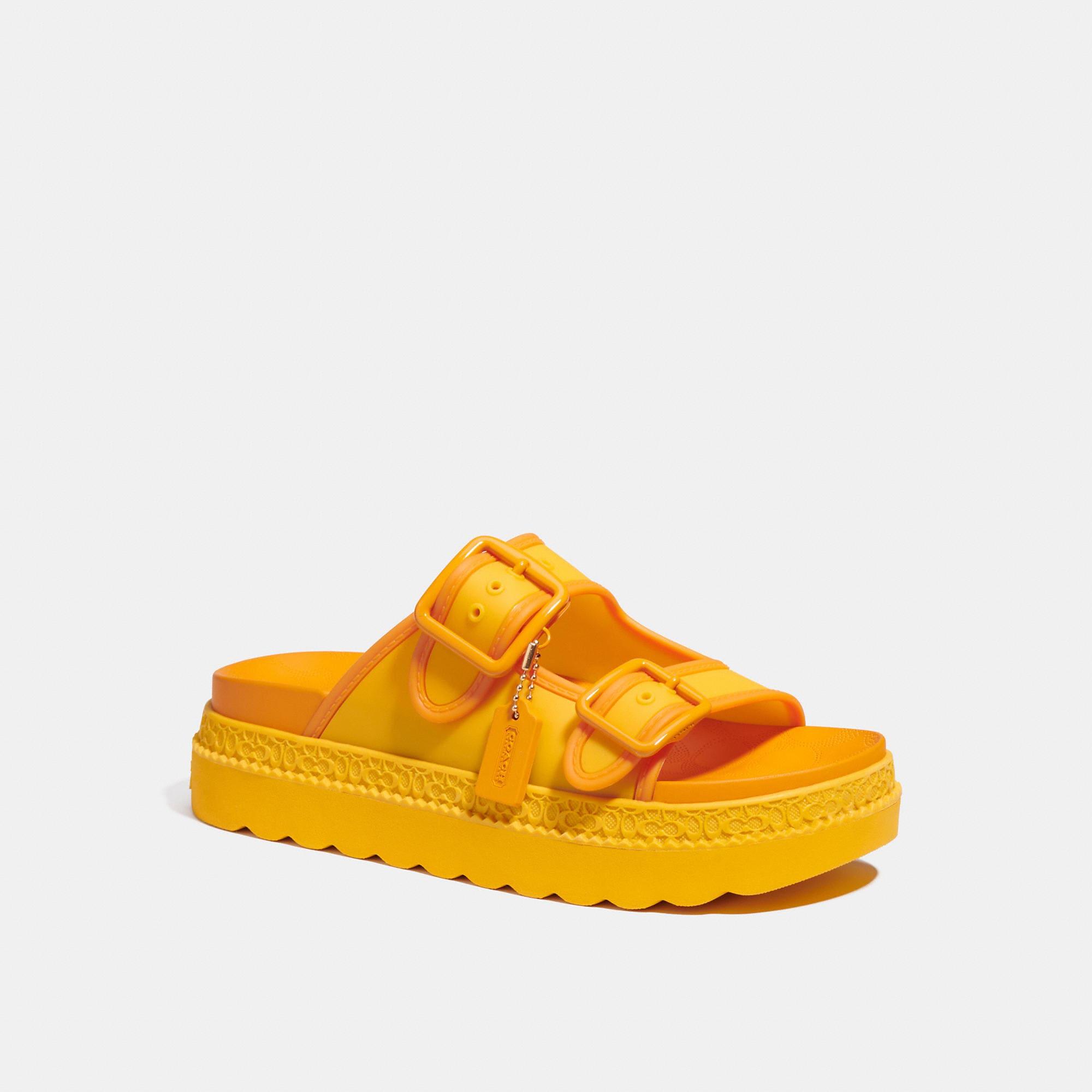 COACH Lucy Sandal in Yellow | Lyst