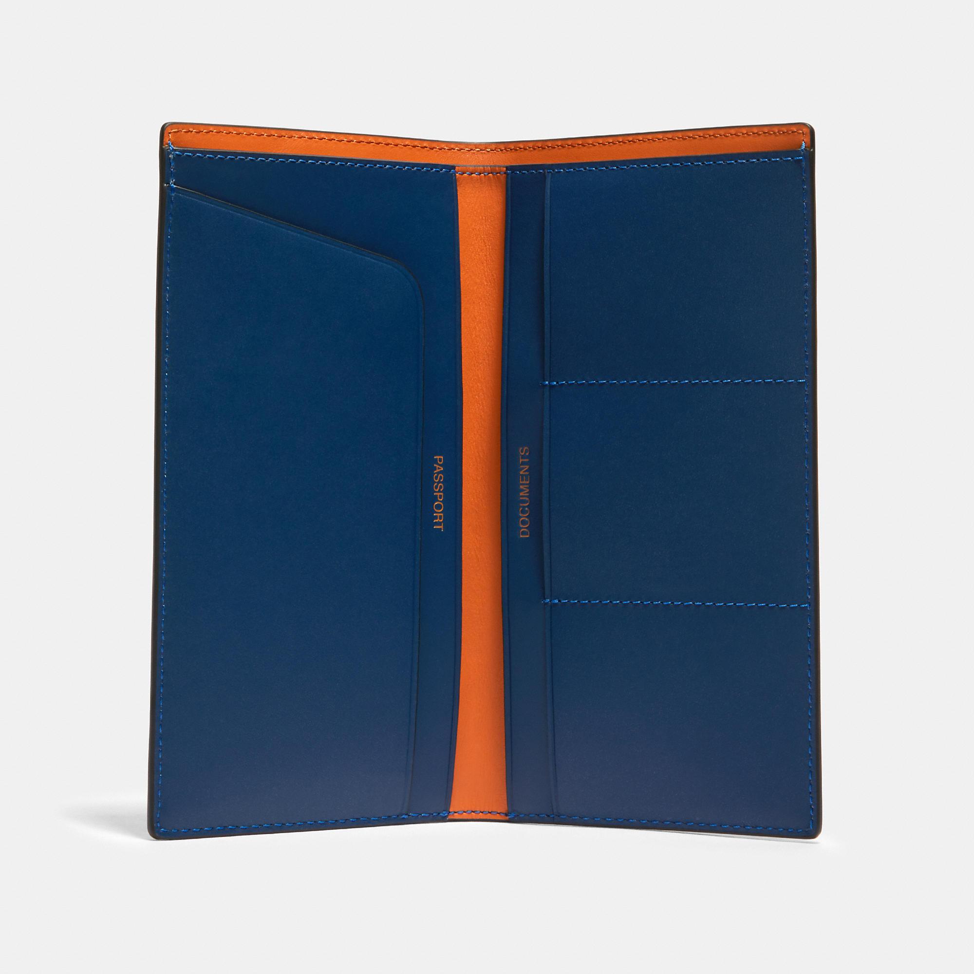 COACH Slim Passport Wallet In Colorblock Signature Canvas for Men - Lyst