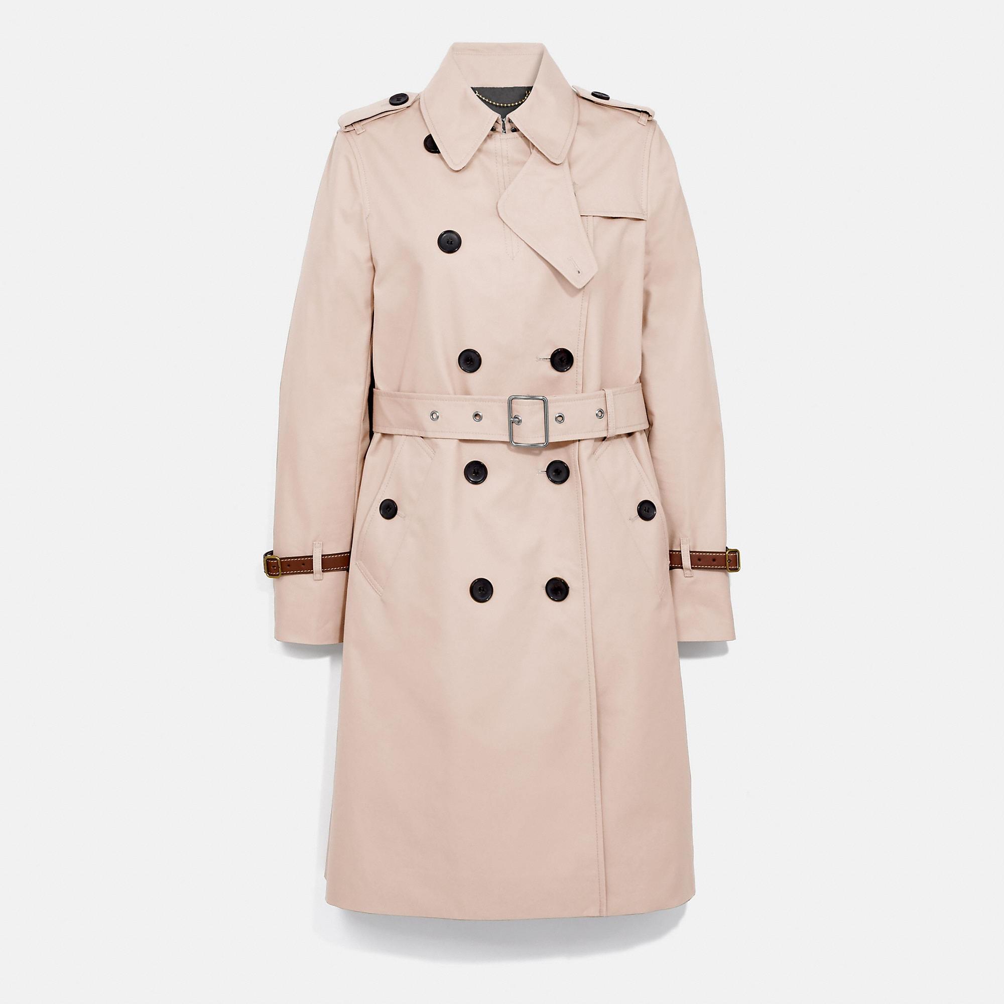 COACH Trench Coat in Natural | Lyst