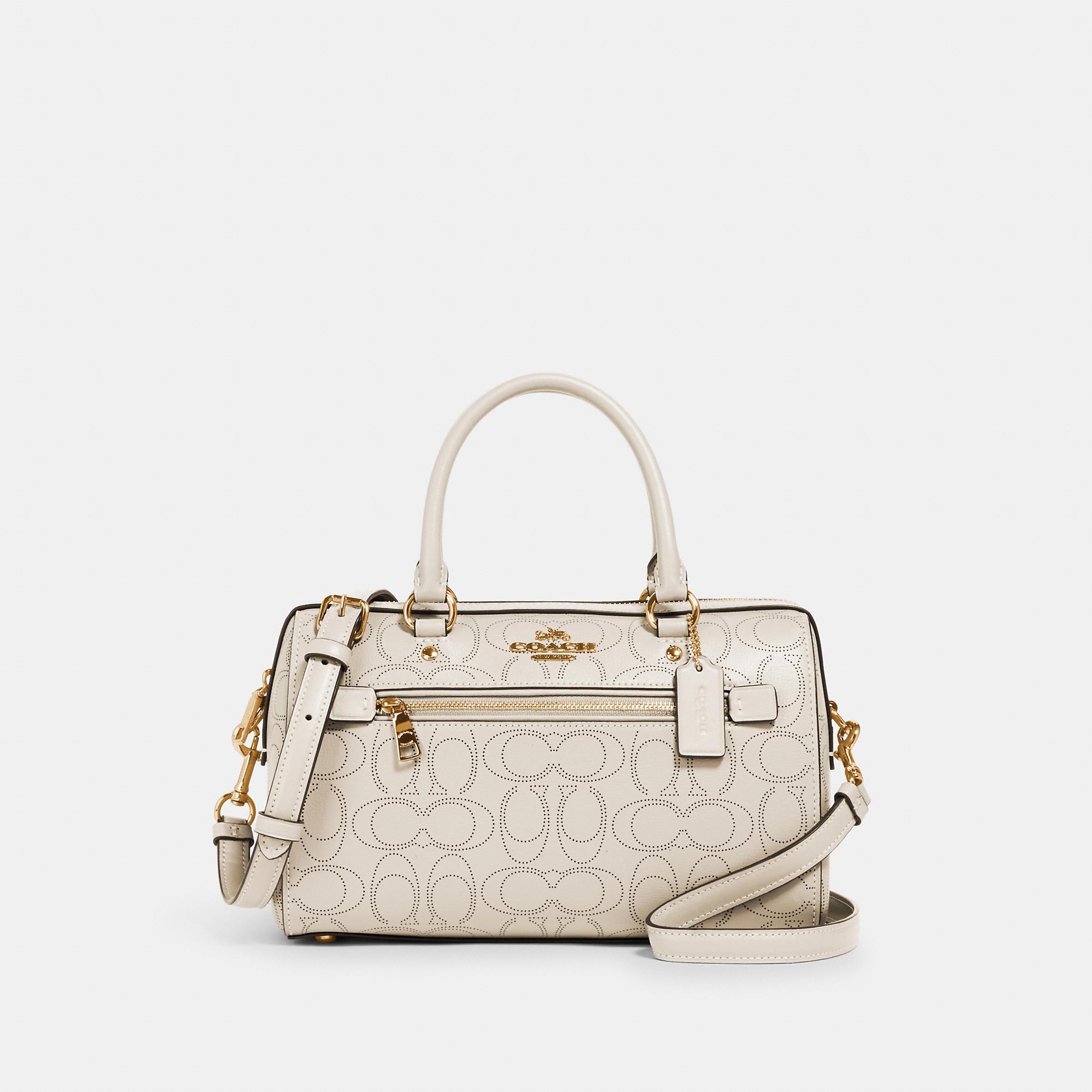 coach rowan satchel in signature leather